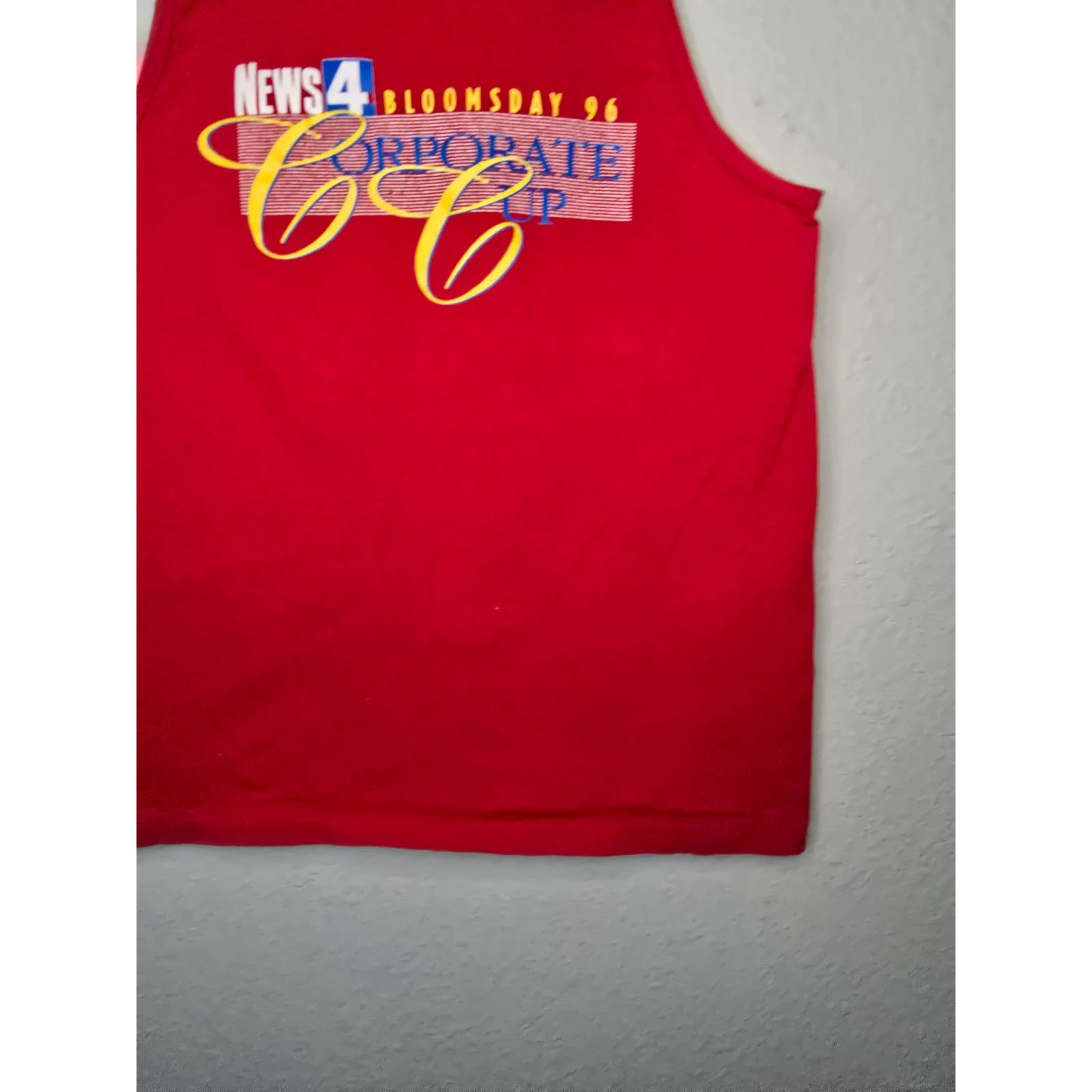 Vintage Vintage Corporate Cup Tank Top News 4 Bloomsday Red Tee 90s Size US M / EU 48-50 / 2 - 3 Thumbnail