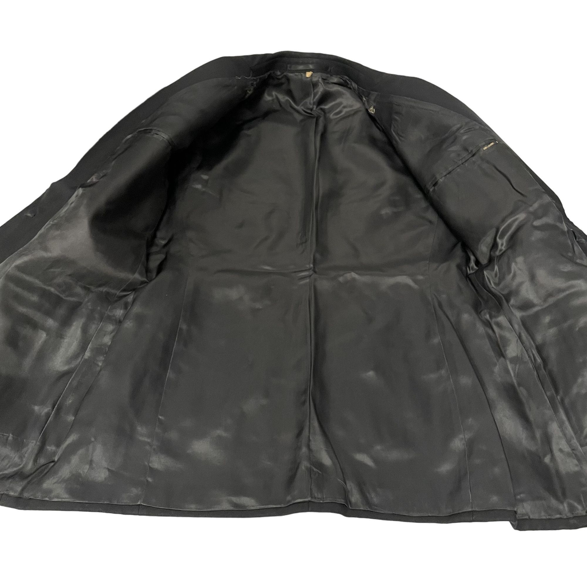 Other Vtg BAWI German Military Sport Coat Black GABARDINE Jacket Size 38R - 3 Thumbnail