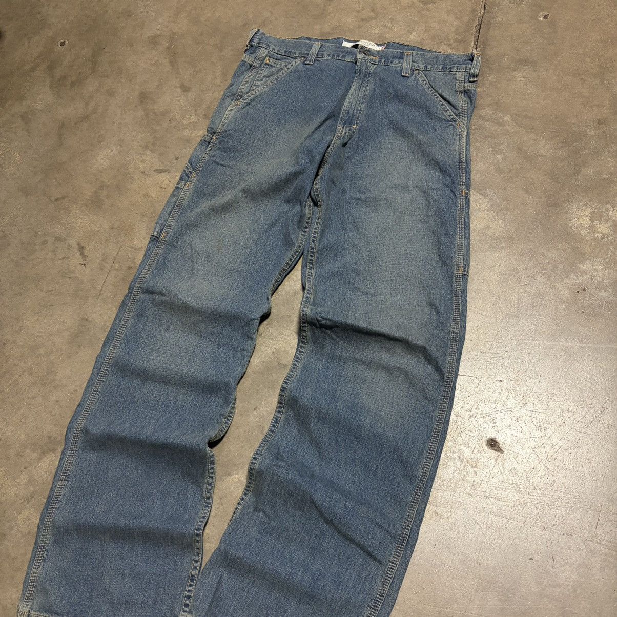 Levi's Vintage Levis Carpenter Jeans Baggy Denim Skater Faded Y2K Size US 34 / EU 50 - 3 Thumbnail