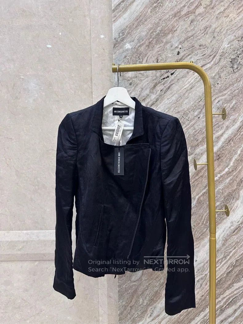 Ann Demeulemeester Ann Demeulemeester Silk Black Double-Zip Blazer. Size US M / EU 48-50 / 2 - 2 Thumbnail