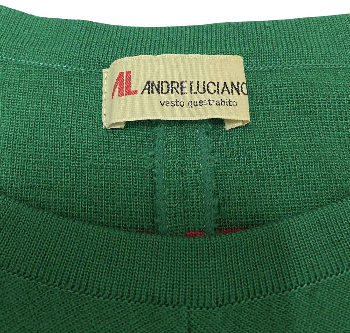 Andreluciano × Aran Isles Knitwear Andre Luciano V Shape Colour Lined Knit Sweater (C3) Size M / US 6-8 / IT 42-44 - 5 Thumbnail