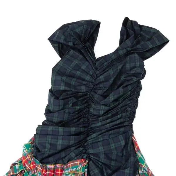 Comme des Garcons Comme Des Garcons Green Vintage Plaid Deform Dress Size XS / US 0-2 / IT 36-38 - 4 Thumbnail