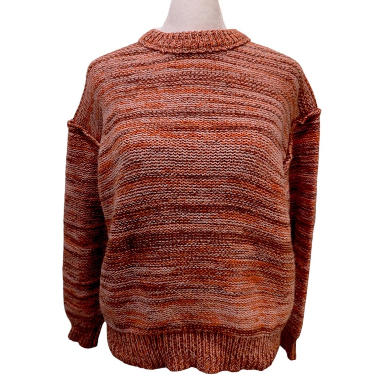 Ugg UGG RTW Avianna Striped Orange Recycled Knit Sweater Small Size S / US 4 / IT 40 - 3 Thumbnail