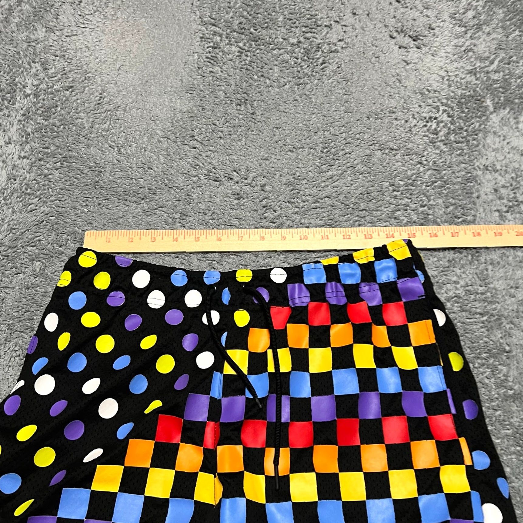 Jordan Brand Nike Air Jordan Shorts Mens Medium Retro 3 Rainbow AOP Checkerboard Gym Size US 31 - 7 Thumbnail