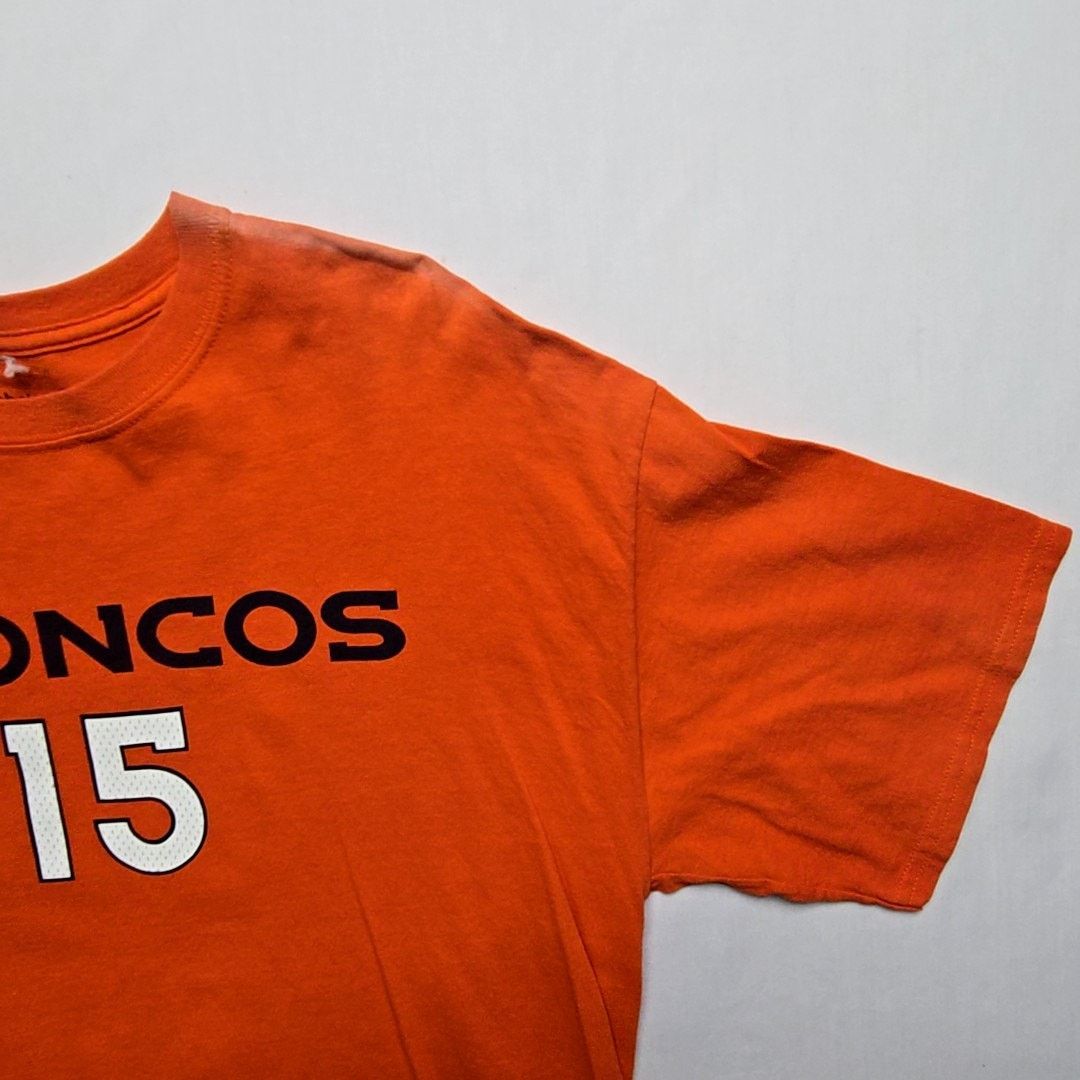 Reebok Broncos Tebow 15 Orange Graphic Tee NFL Football L Shirt Size US L / EU 52-54 / 3 - 9 Thumbnail