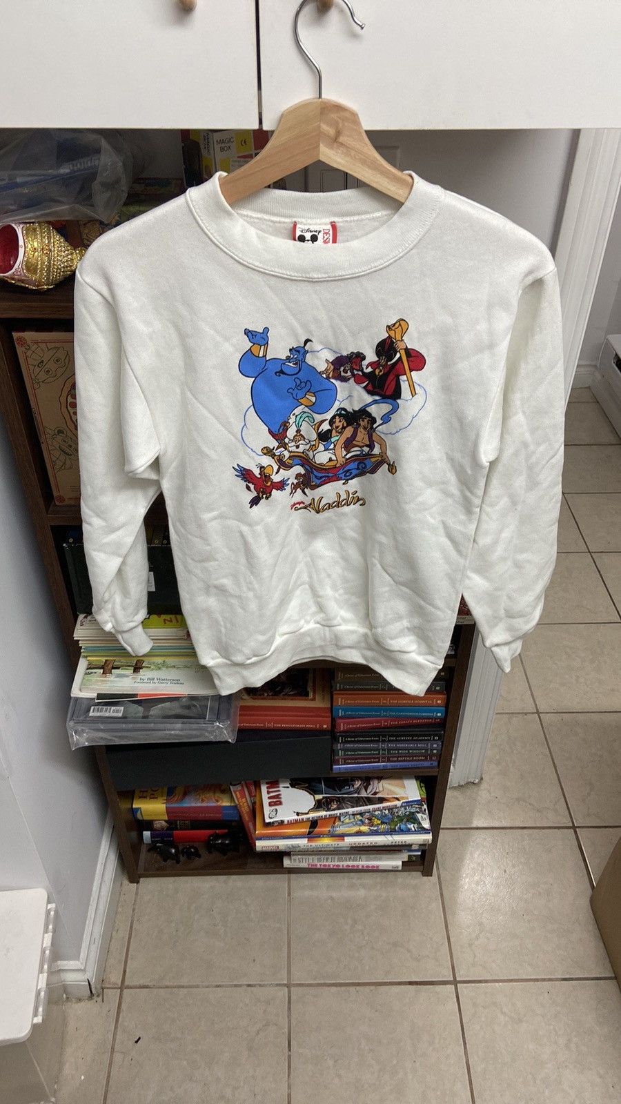 Disney Vintage 90’s Disney Aladdin White Crewneck Sweater Size S / US 4 / IT 40 - 2 Thumbnail