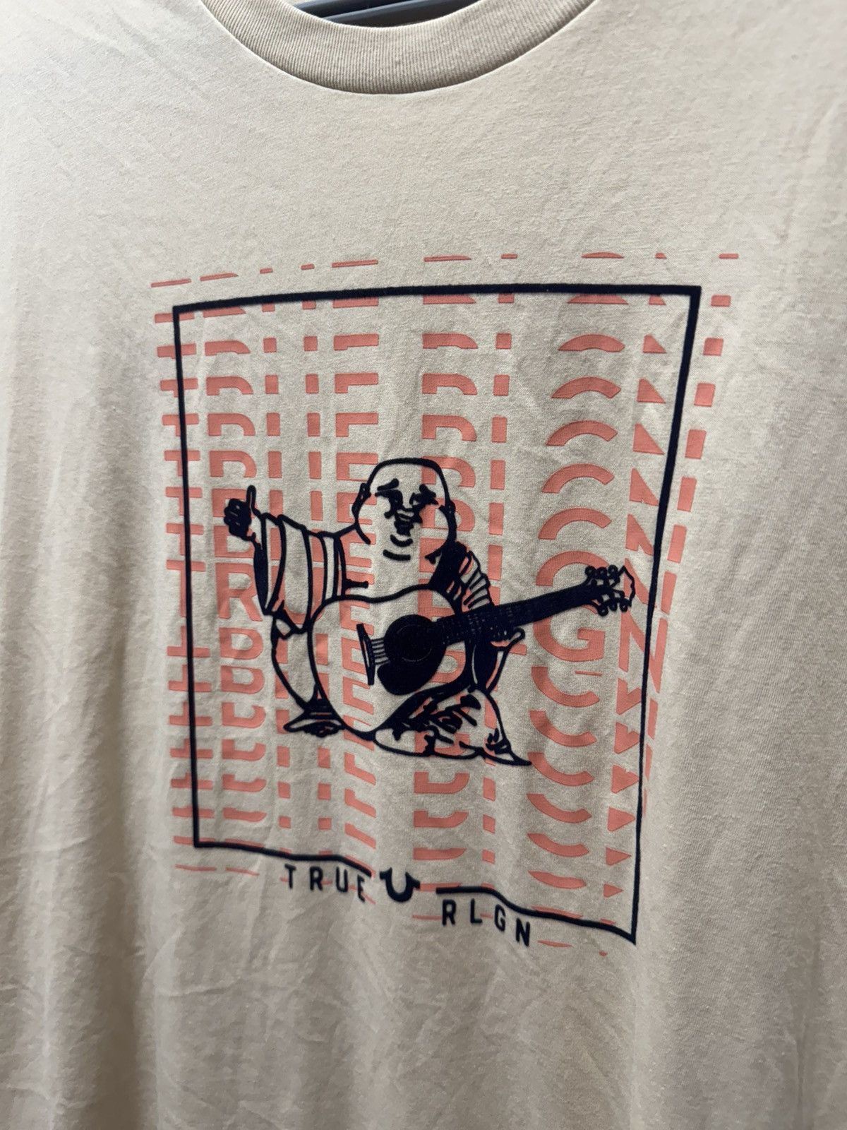 Designer × True Religion × Vintage True Religion Beige T-Shirt Classic Logo Vintage Designer Size US L / EU 52-54 / 3 - 2 Thumbnail
