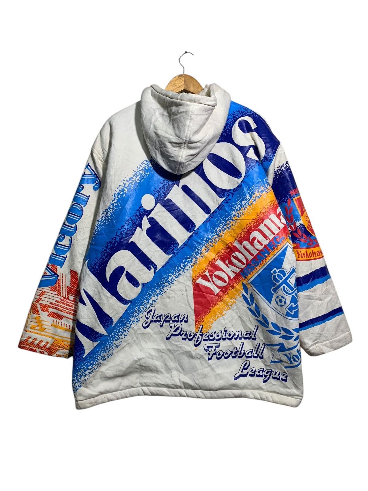 Japanese Brand × Vintage 🔥VTG YOKOHAMA F.MARINOS FULLPRINTS HOODIE JACKETS Size US L / EU 52-54 / 3 - 5 Thumbnail