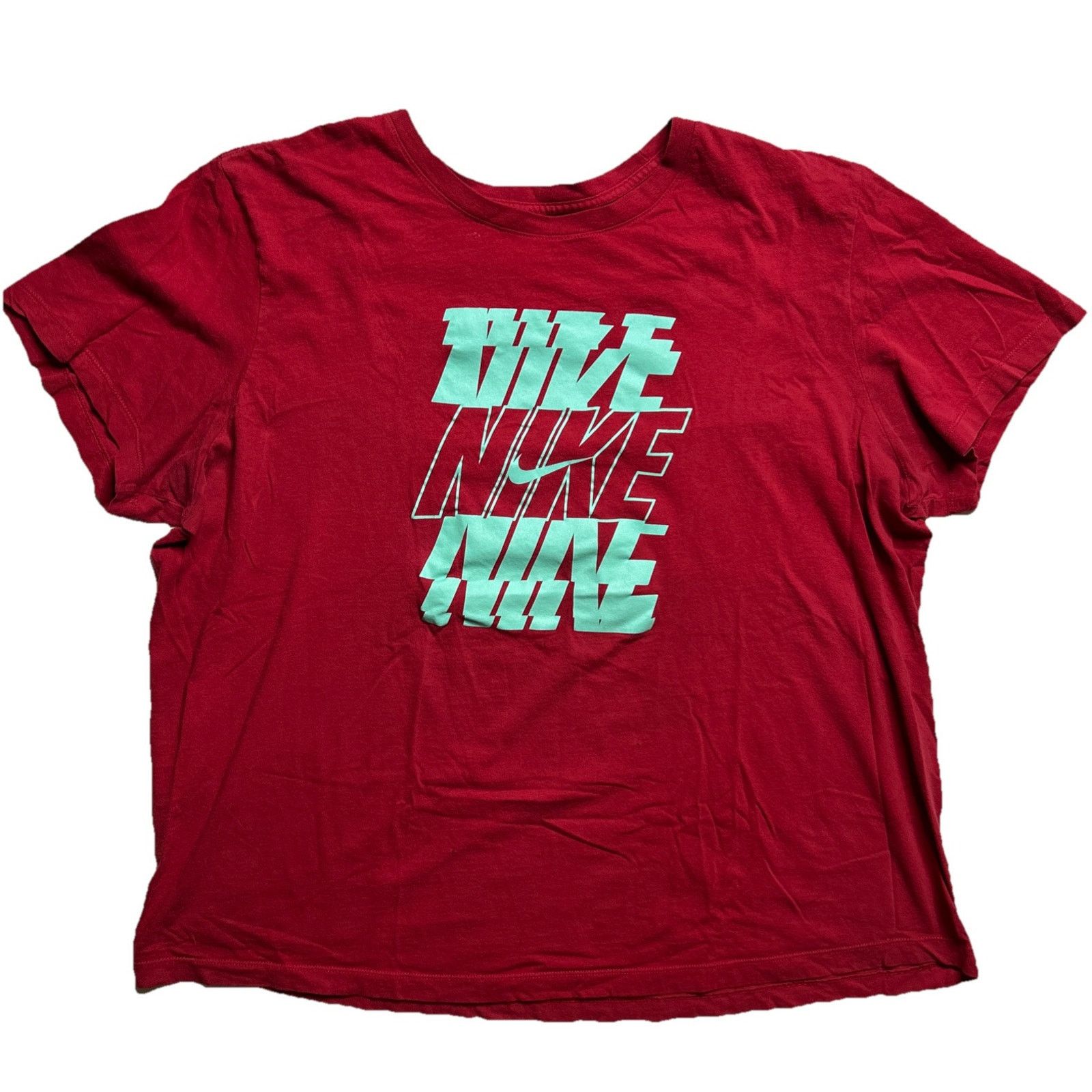Nike Nike Shirt Mens XL Red Graphic Crew Neck The Nike Tee Size US XL / EU 56 / 4 - 1 Thumbnail