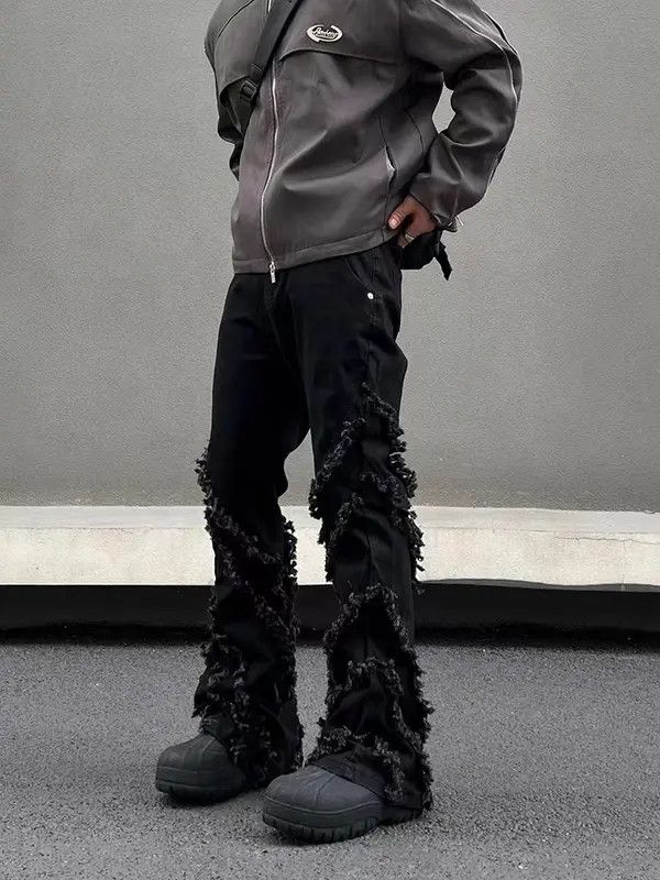 VIBE Vintage fringed raw edge bootcut jeans Size US 36 / EU 52 - 6 Thumbnail