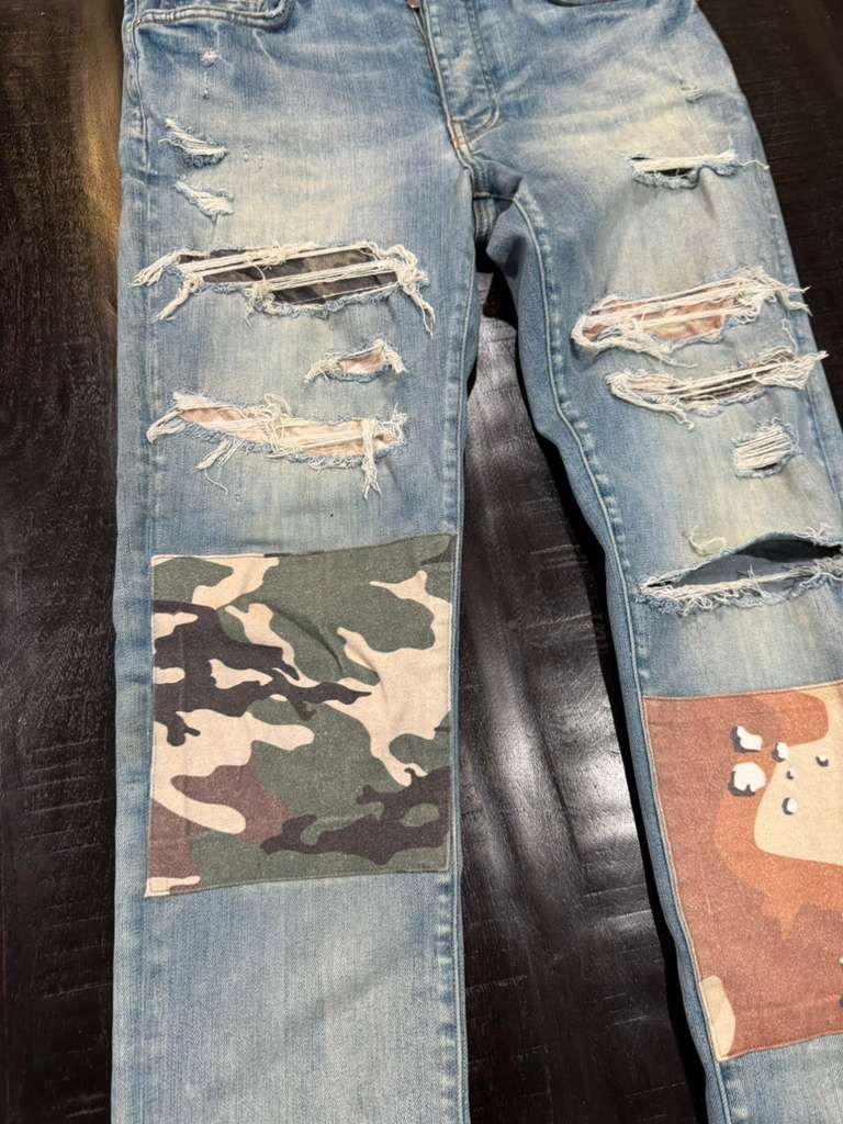 Amiri Amiri camo patch jeans Size US 32 / EU 48 - 2 Thumbnail