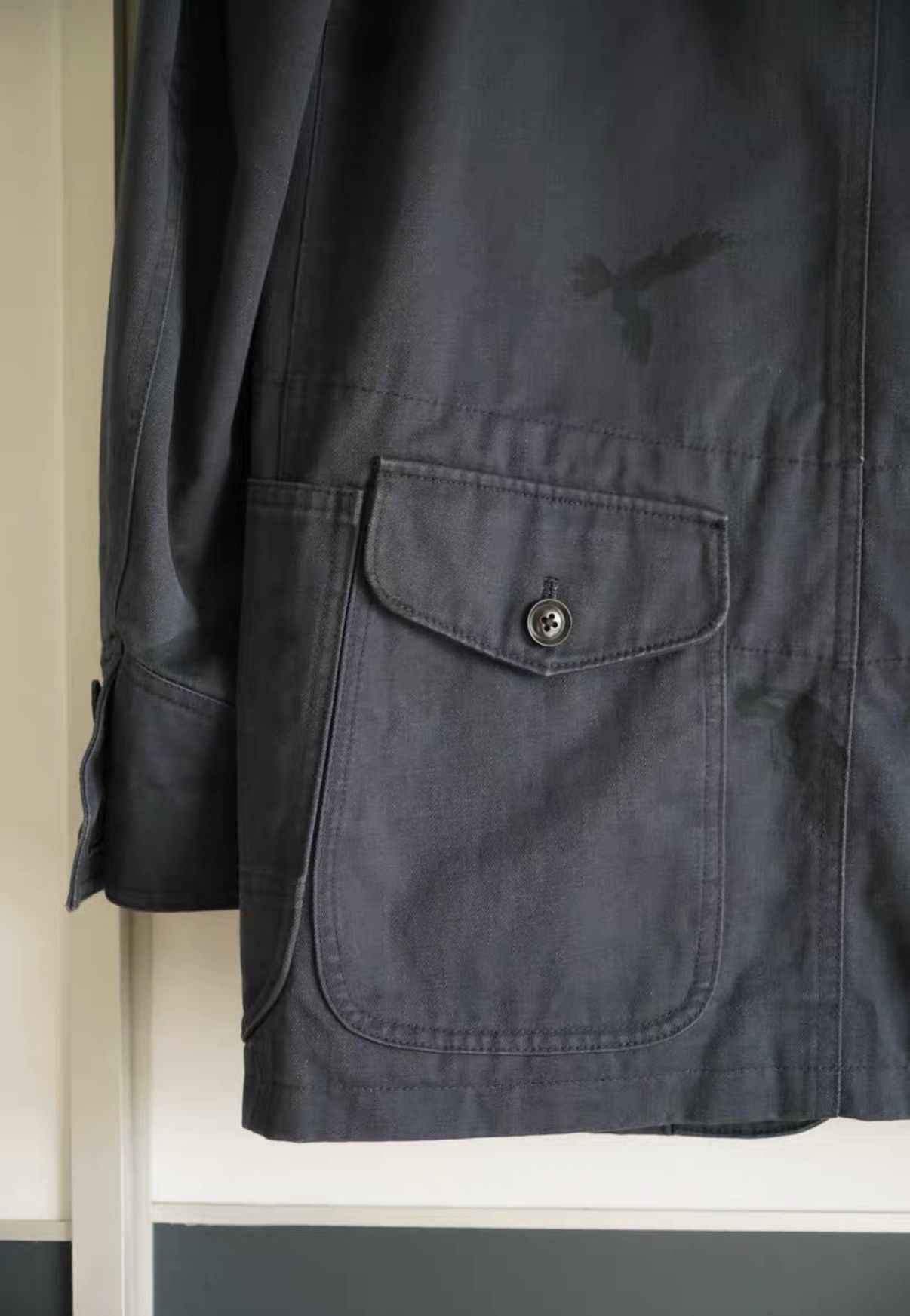 Yohji Yamamoto Yohji Yamamoto 11aw Original All-Over Crow Print Blazer K4 Size US L / EU 52-54 / 3 - 4 Thumbnail