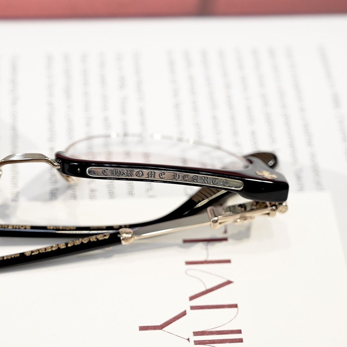 Chrome Hearts CHROME HEARTS BONENNOISSEUR II BLACK/ GOLD PLATED GLASSES Size ONE SIZE - 10 Thumbnail