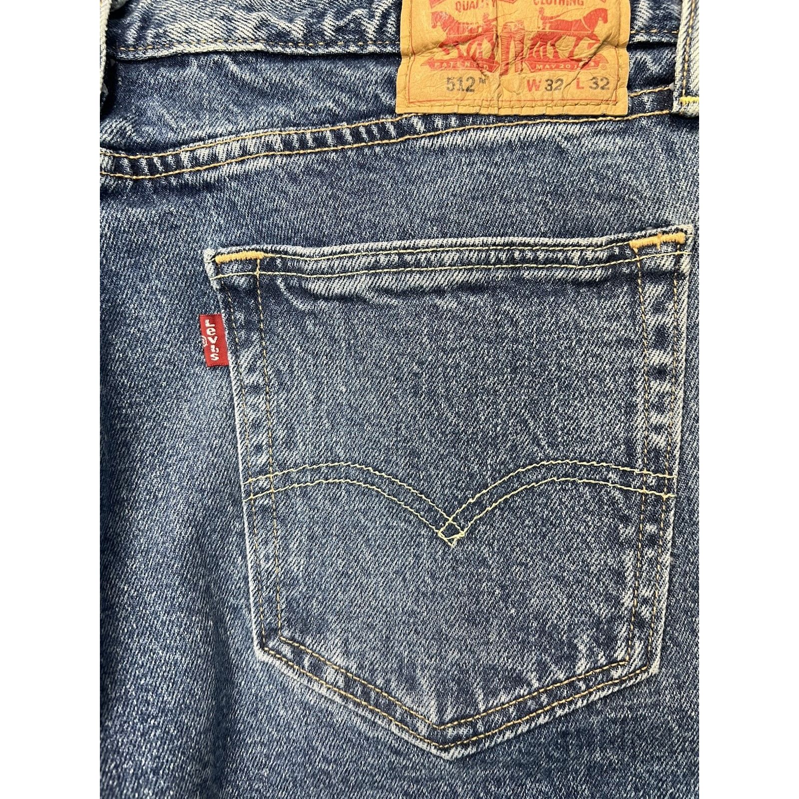 Levi's Levi's 512 Slim Tapered Blue Jeans Medium Wash 33x32 SAMPLE Size US 33 - 7 Thumbnail