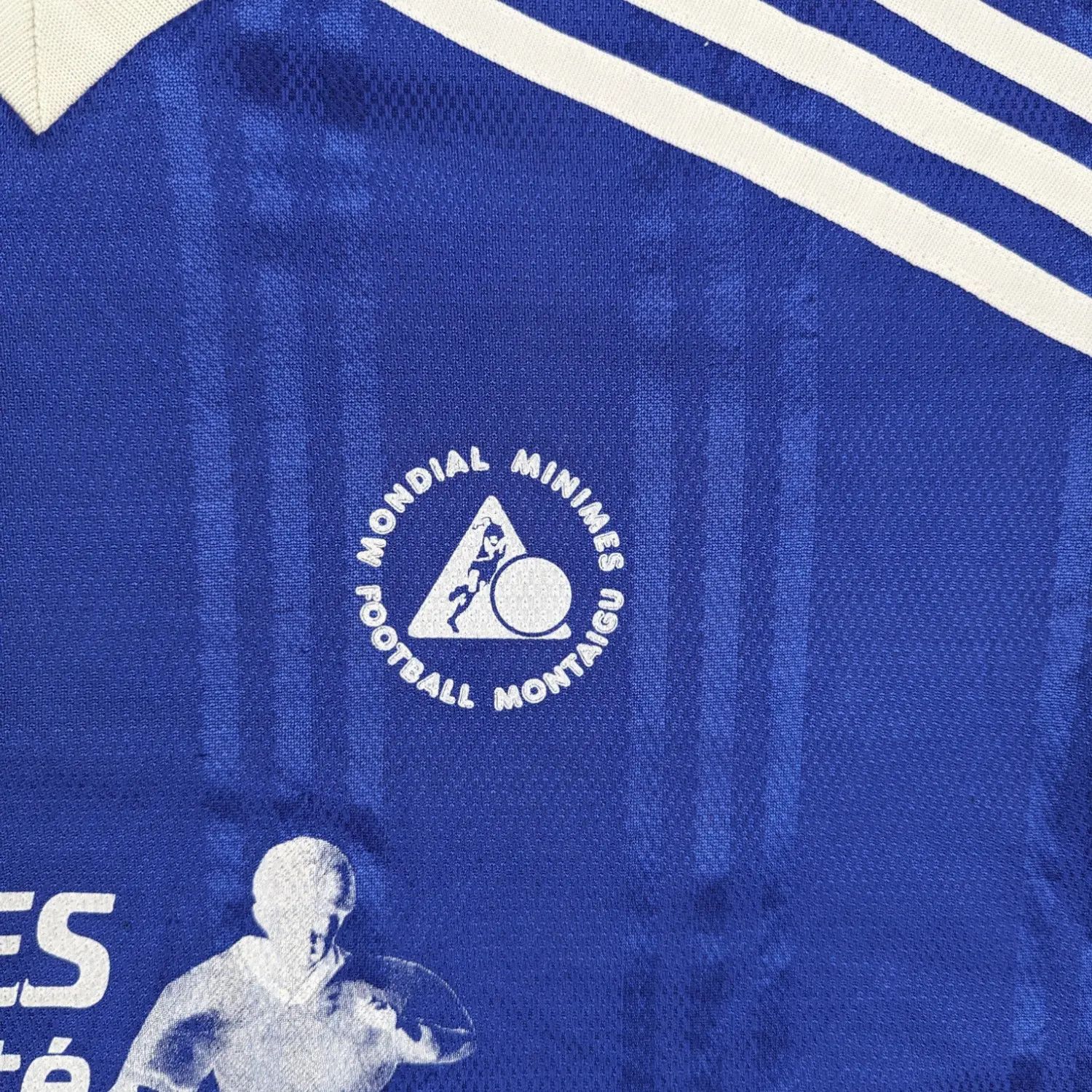 Adidas Vintage 90's ADIDAS Mondial Minimes Montaigu Football Jersey Size US M / EU 48-50 / 2 - 6 Thumbnail