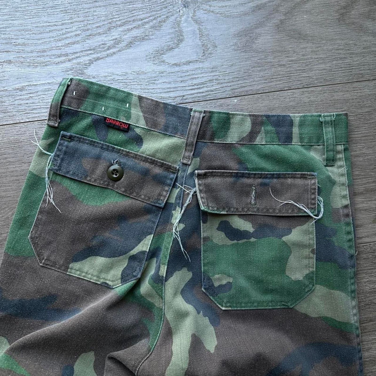 Vintage Vintage 80s OG 107 Camo Slim Flare Military Army Cotton Pant Size US 27 - 8 Thumbnail