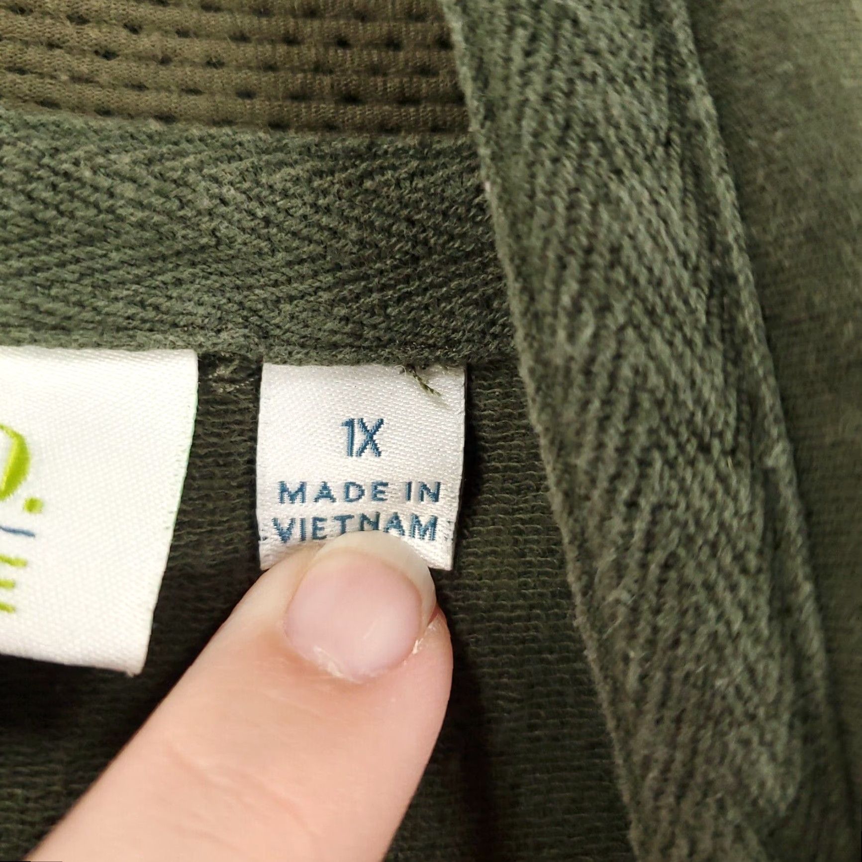 Vintage D&Co Jacket 1X Green Full Zip Knit - Plus Size Casual Jacket with Pockets - Fall Winter Spring Womens Size XL / US 12-14 / IT 48-50 - 6 Thumbnail