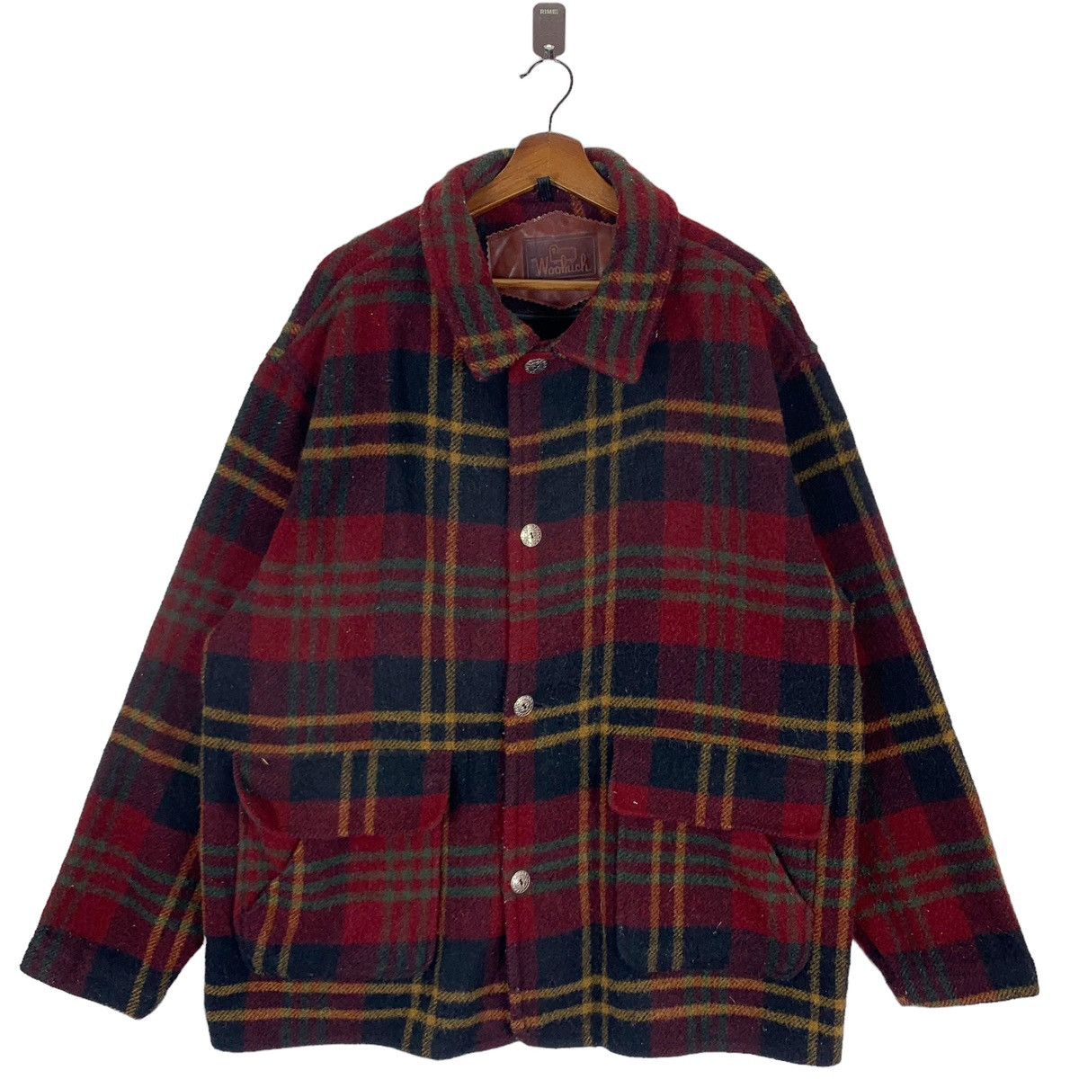 Vintage × Woolrich Woolen Mills Vintage 80s Woolrich Woolen Mills Tartan Wool Button Jacket Size US XL / EU 56 / 4 - 1 Thumbnail