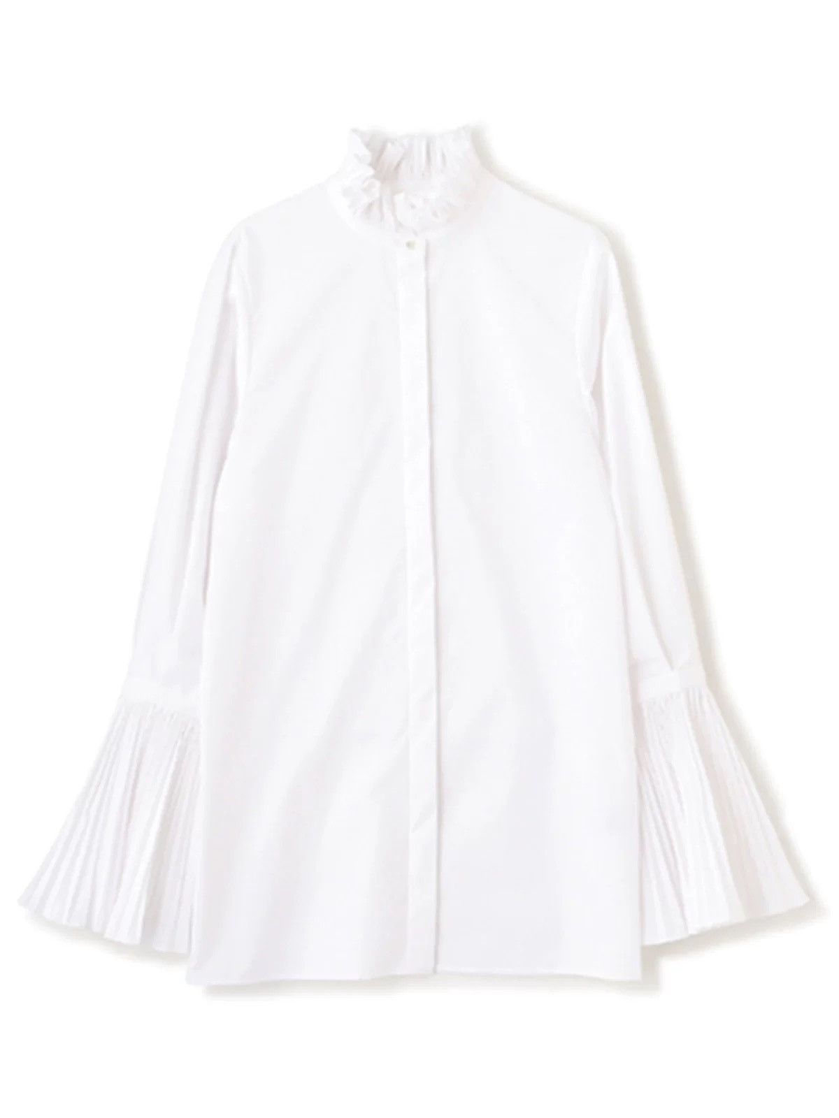 Other White Pleated Sleeve Shirt — Quiet Elegance Size L / US 10 / IT 46 - 5 Thumbnail