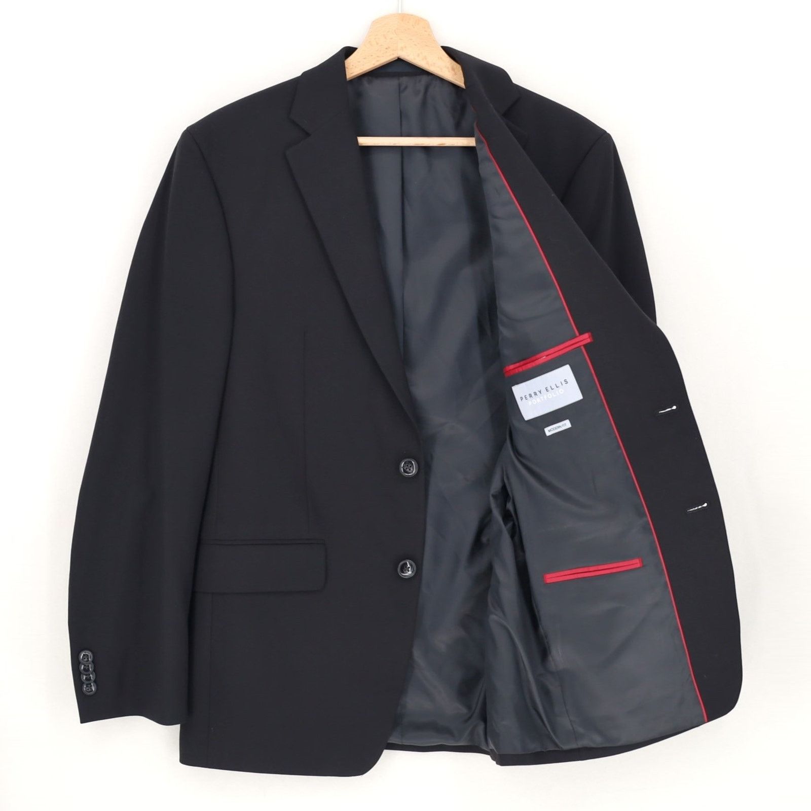 Perry Ellis Perry Ellis Men's Black Modern Classic Suit Blazer Size 36R Size 36R - 5 Thumbnail