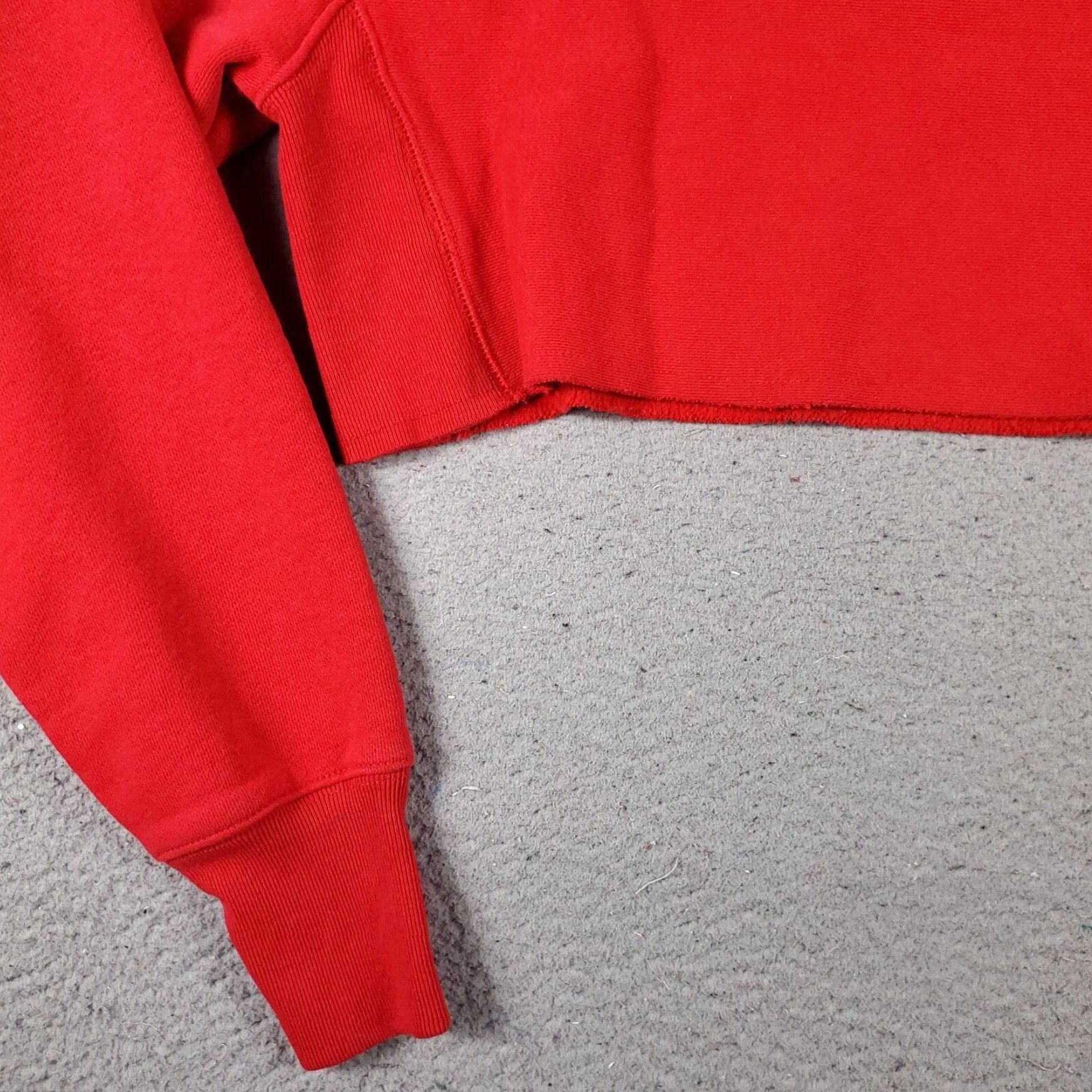 Champion Womens Champion Red Crop Top Pullover Sweatshirt Small Ladies Size S / US 4 / IT 40 - 3 Thumbnail