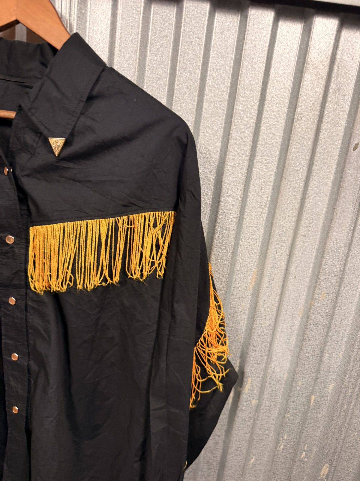Other Insane Vintage Western Fringe Pearl Snap Button Cowboy Shirt Size US M / EU 48-50 / 2 - 10 Thumbnail