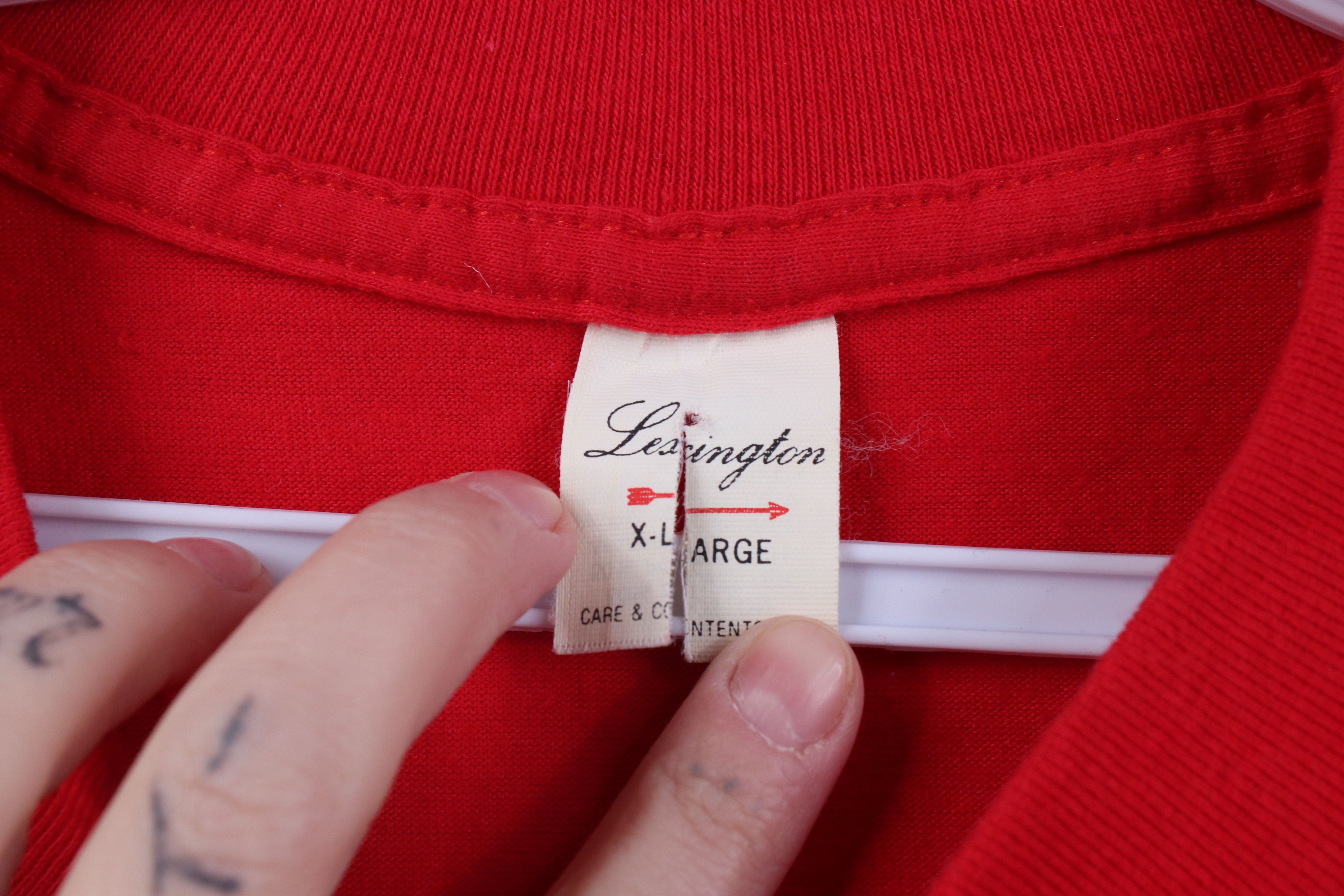 Vintage Vintage 70s 80s Streetwear Short Sleeve T-Shirt Red USA Size US XL / EU 56 / 4 - 5 Thumbnail