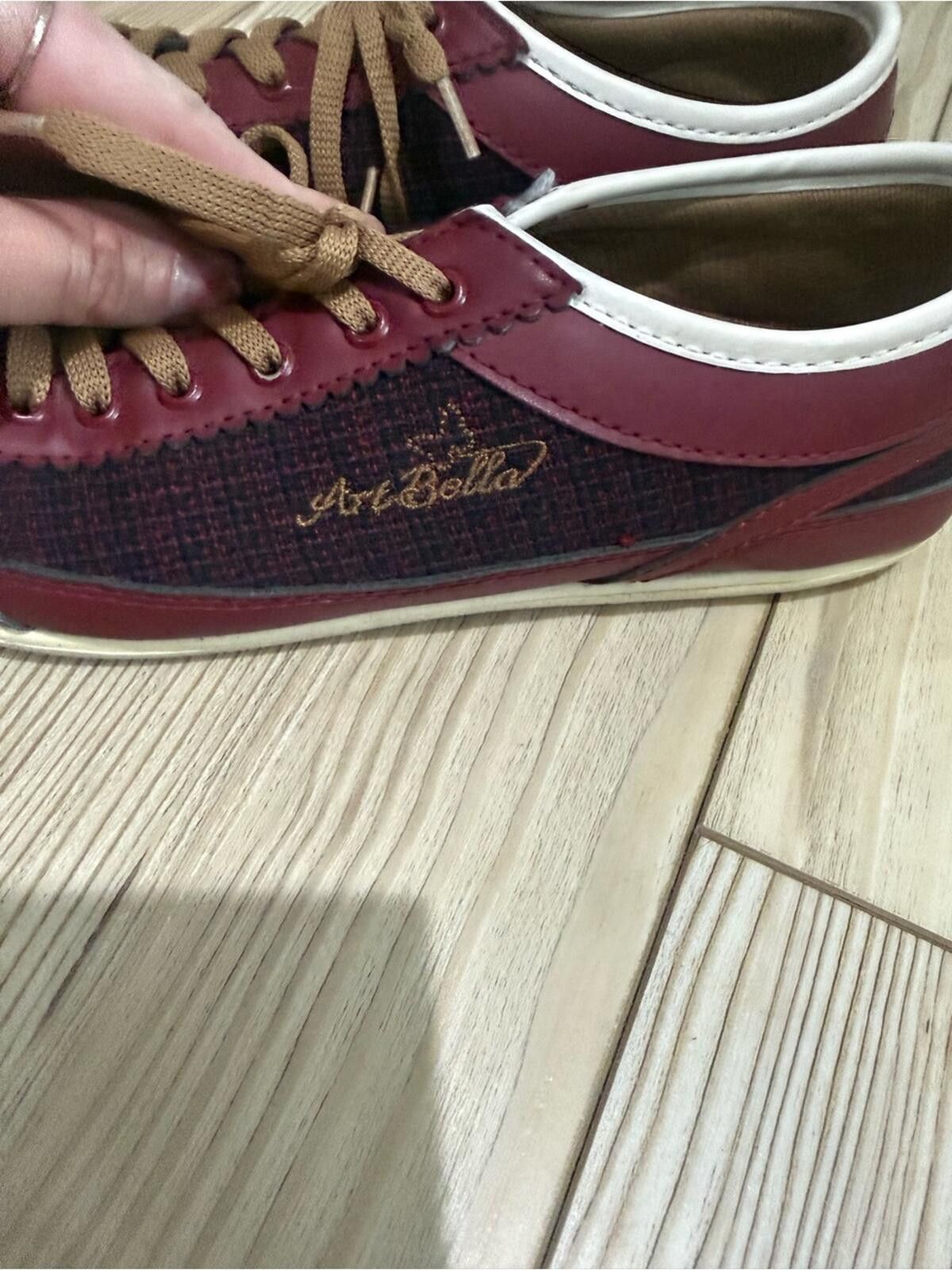Other Women's Burgundy Casual Lace-Up Sneakers Size US 7.5 / IT 37.5 - 2 Thumbnail