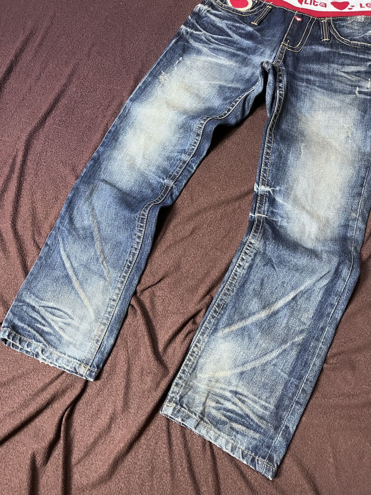 Japanese Brand Lolita Love Mudwash Jeans Size US 29 - 3 Thumbnail