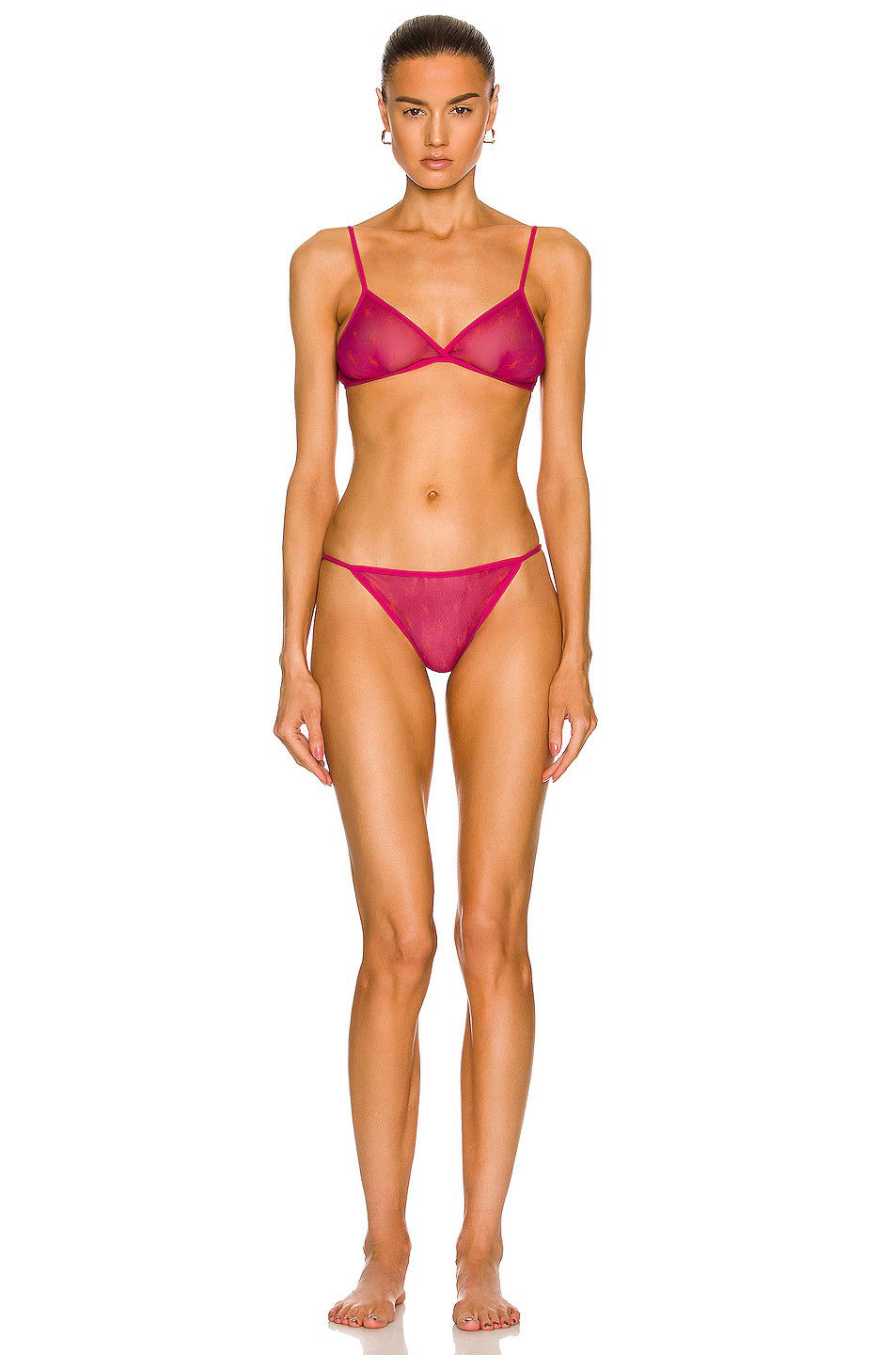 Saint Laurent Paris o1s1wg110924 Size: XL / Cassandre Panties Tulle Jersey Size ONE SIZE - 7 Thumbnail