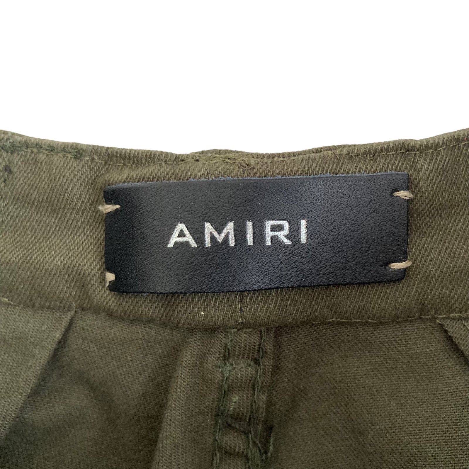 Amiri Amiri Green Black Distressed Button Fly Jeans Sz 36 Size US 36 / EU 52 - 2 Thumbnail