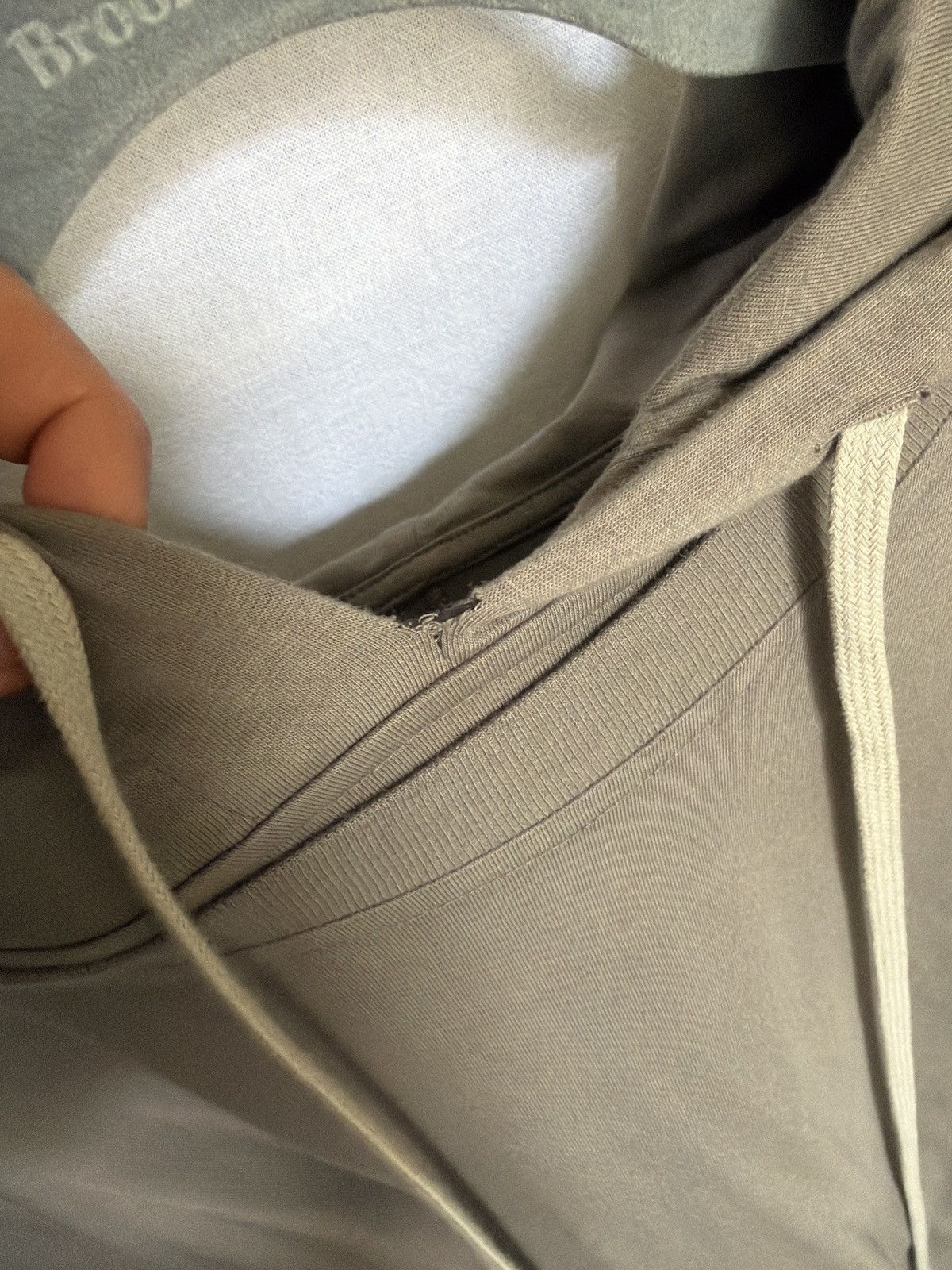 Rick Owens Drkshdw Grey cotton hoodie double layer Size US XL / EU 56 / 4 - 6 Thumbnail