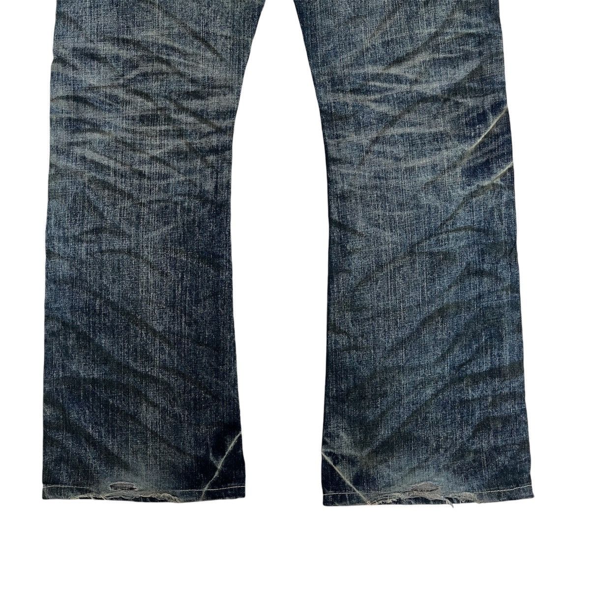 If Six Was Nine FLARED BLUE WAY CLAWMARK DISTRESSED DENIM PANT BOOTCUT JEANS Size US 32 / EU 48 - 12 Thumbnail