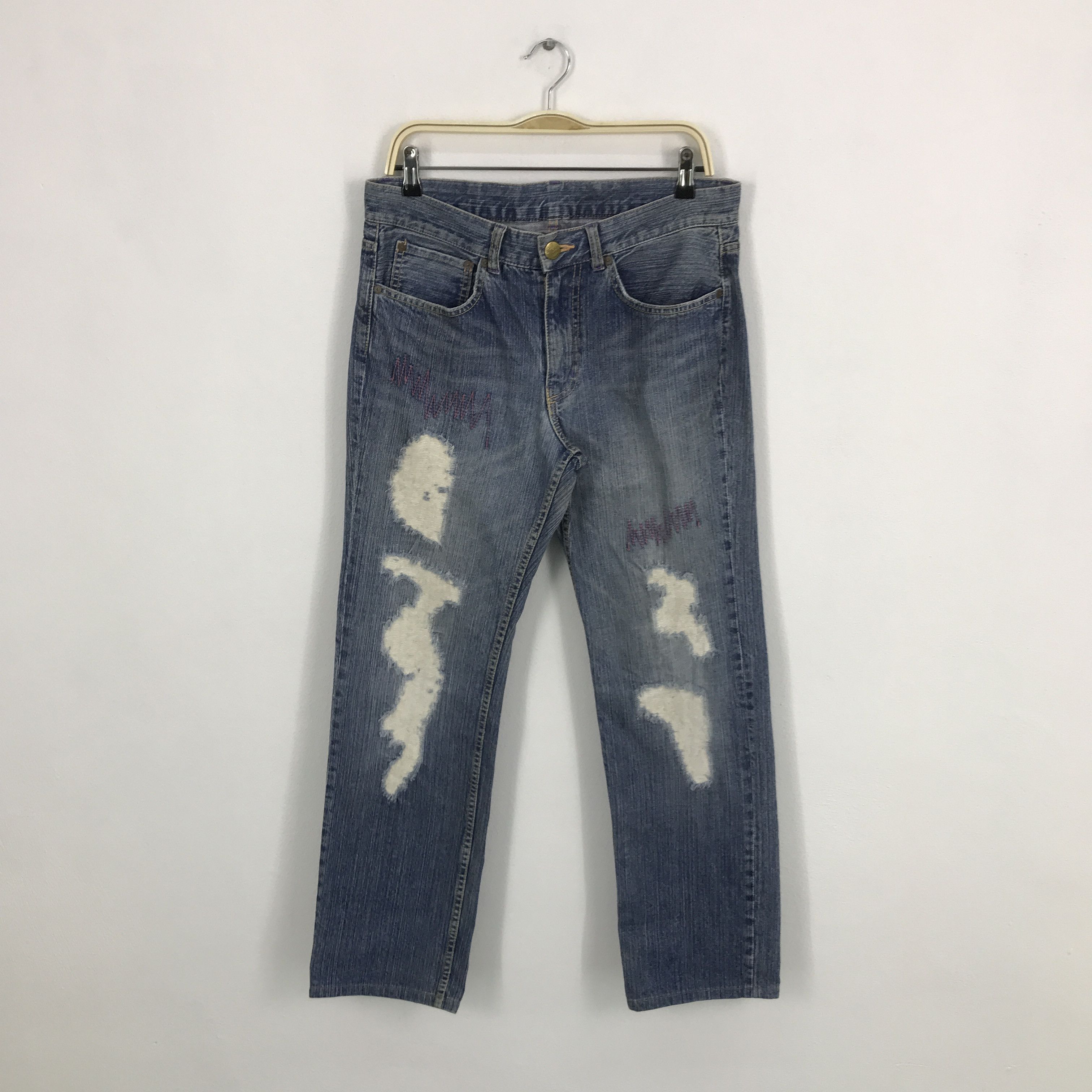 Japanese Brand japanese brand TK distressed design denim jean Size US 33 - 1 Thumbnail