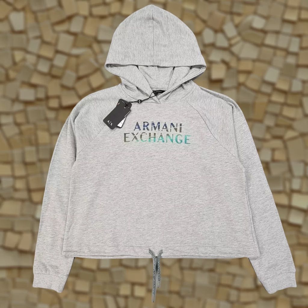 Armani Exchange Armani Exchange Womens Hoodie Grey XS Cotton Logo Pullover Sweatshirt Casual Modern City Logo Womens XS Grey Cotton Logo Pullover Hoodie Size XS / US 0-2 / IT 36-38 - 1 Thumbnail