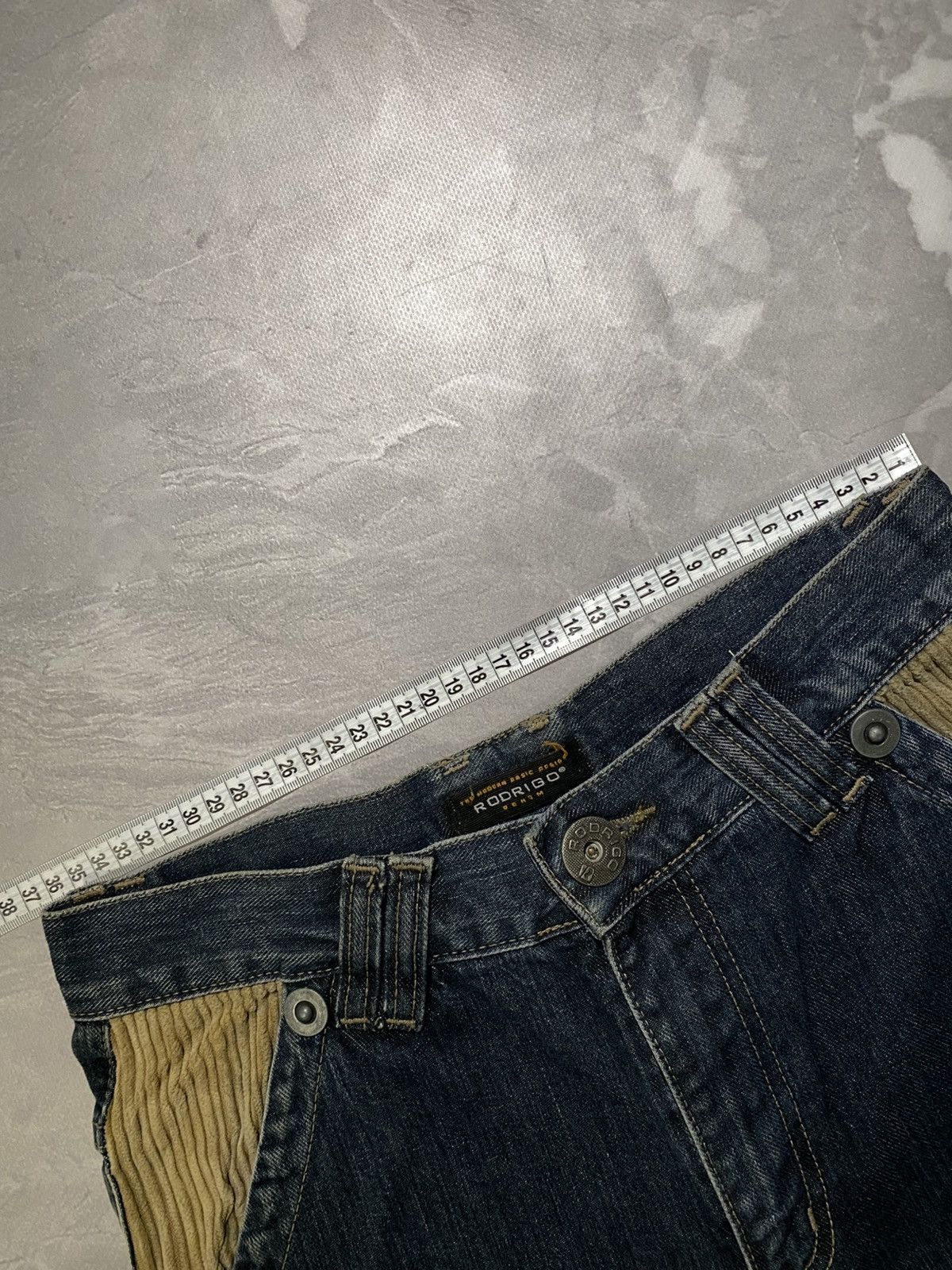 Japanese Brand Crazy Archive Slim Straight Velur Jean / Y2K Chill Vibe Size US 28 / EU 44 - 6 Thumbnail