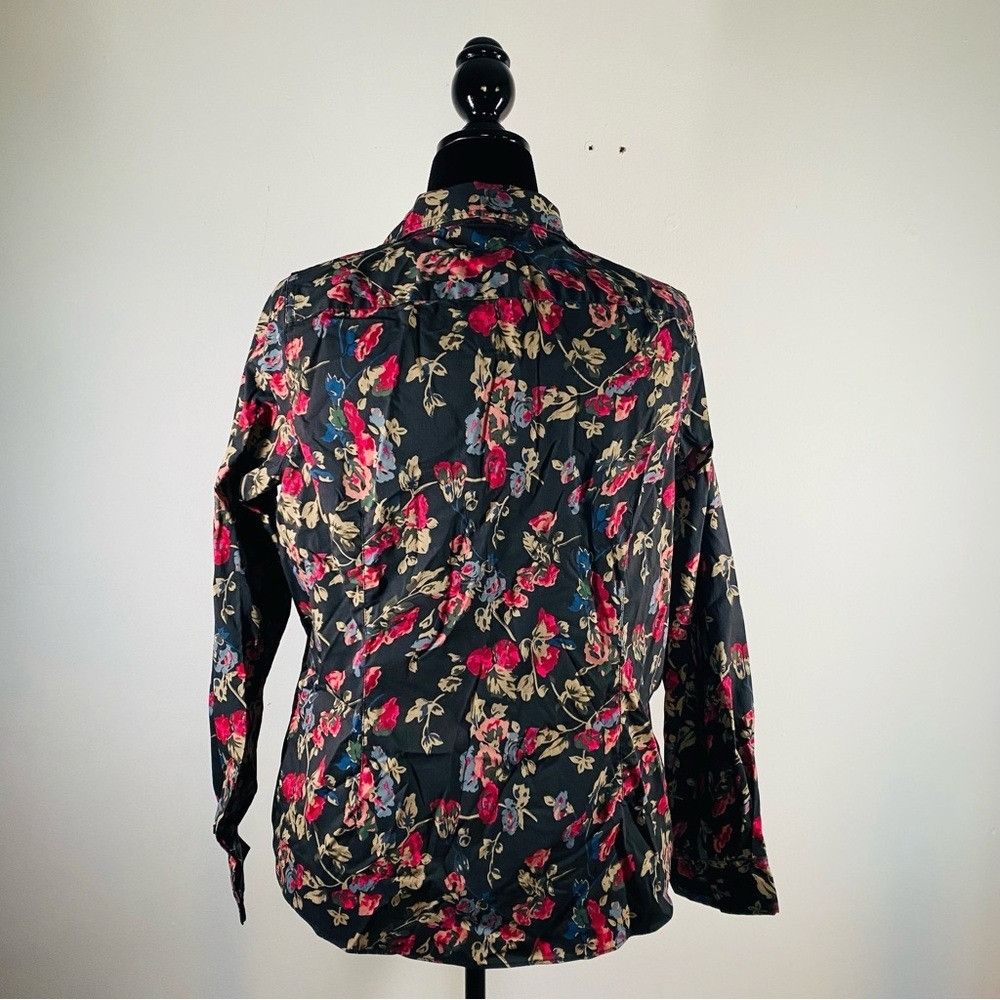 Chaps Chaps Floral Button-Up Blouse – Vintage-Inspired XL. Size XL / US 12-14 / IT 48-50 - 8 Thumbnail