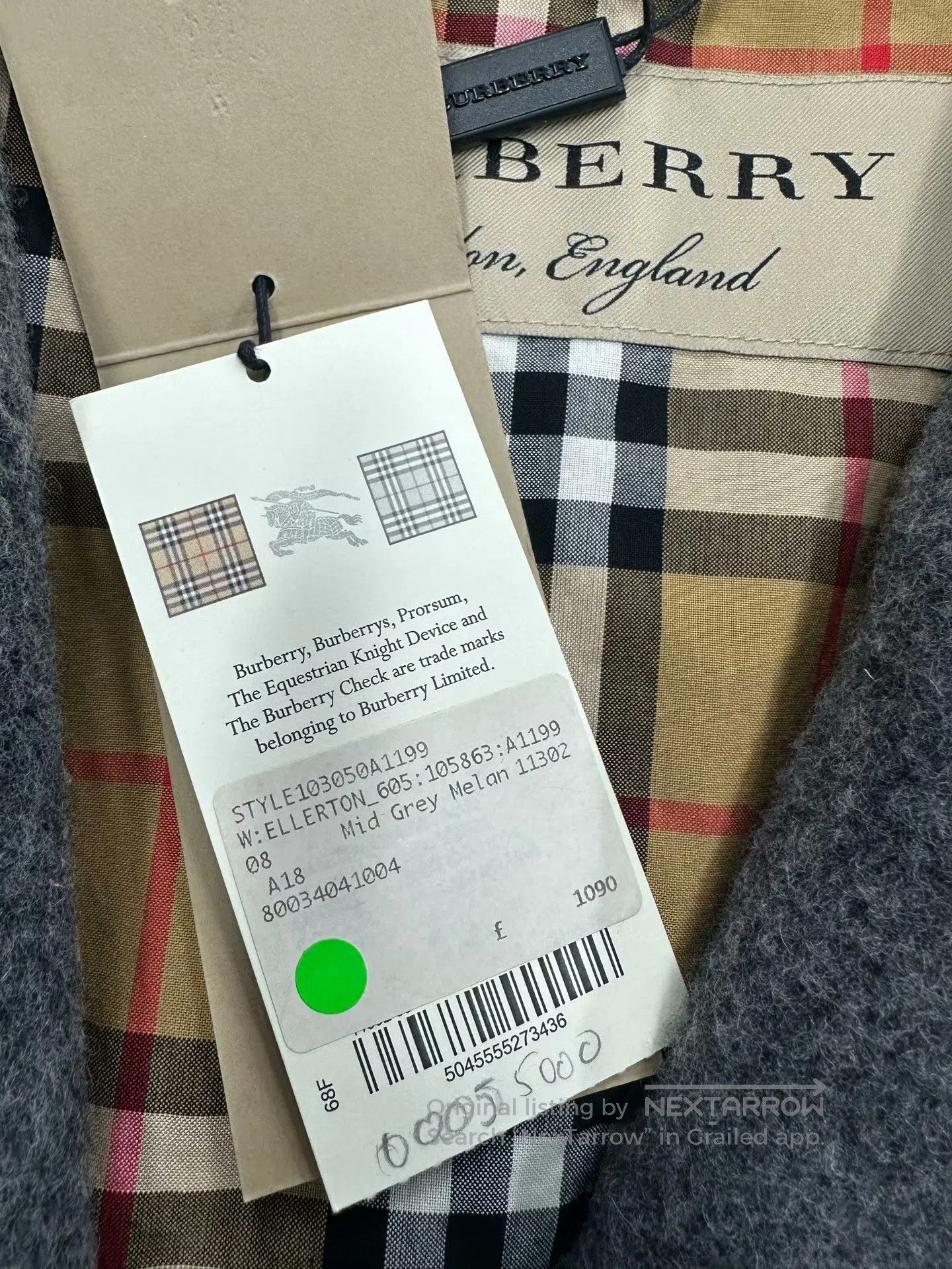 Burberry Burberry Gray Classic Lined Plaid Single-breasted Wool Ove Size XS / US 0-2 / IT 36-38 - 3 Thumbnail