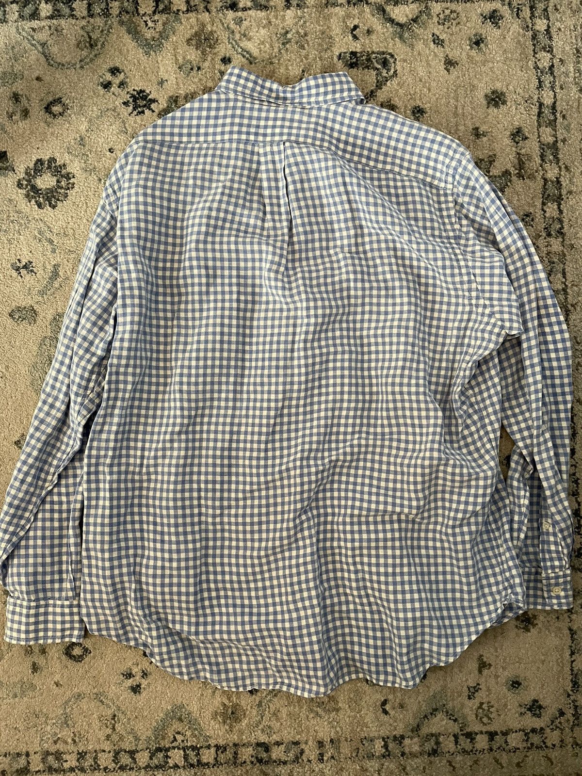 Polo Ralph Lauren × Vintage Silk & Linen Check Button Down Sport Shirt Size US XL / EU 56 / 4 - 7 Thumbnail