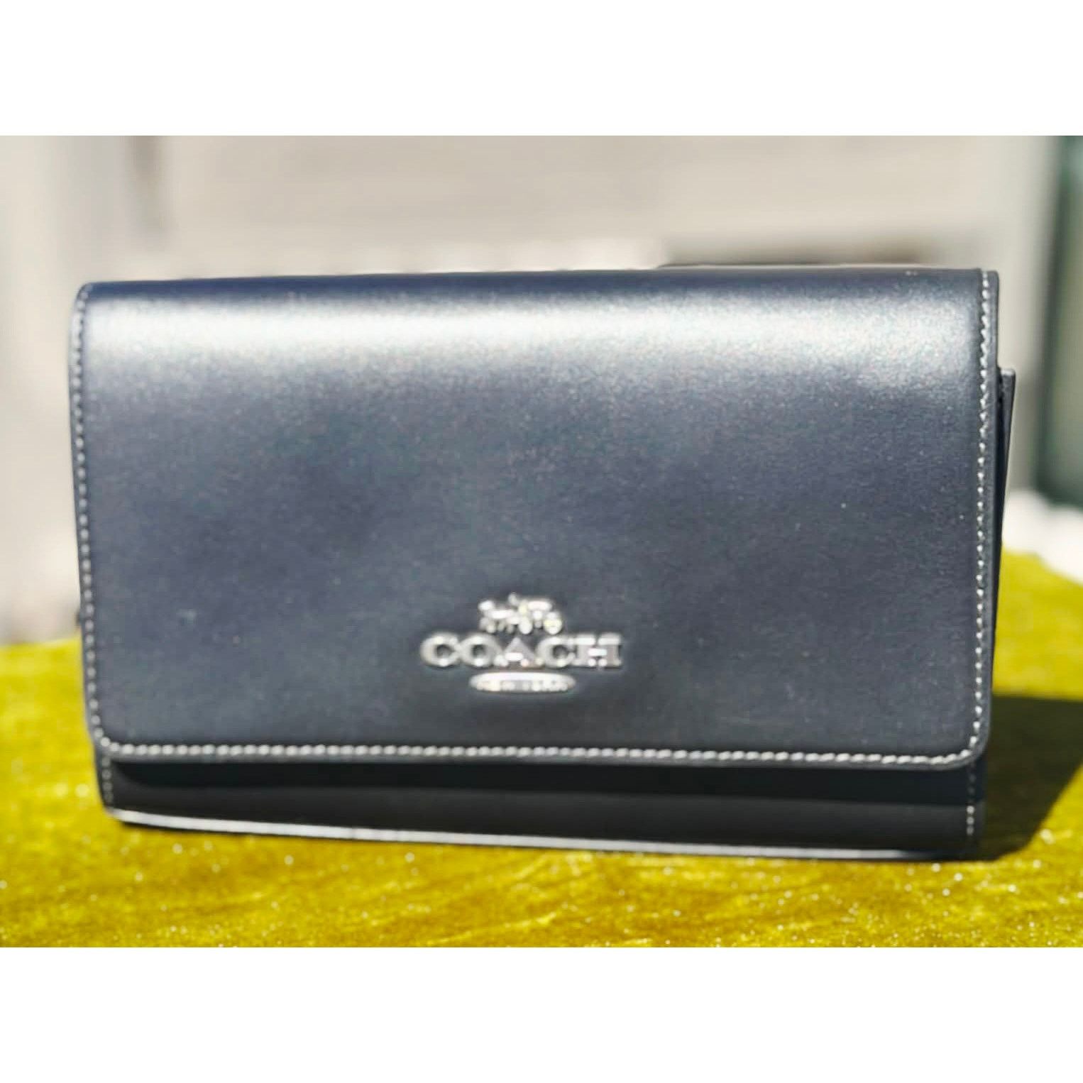 Coach ✨ NWT-Coach Small Flap Clutch Crossbody Bag in Black Leather Size ONE SIZE - 6 Thumbnail