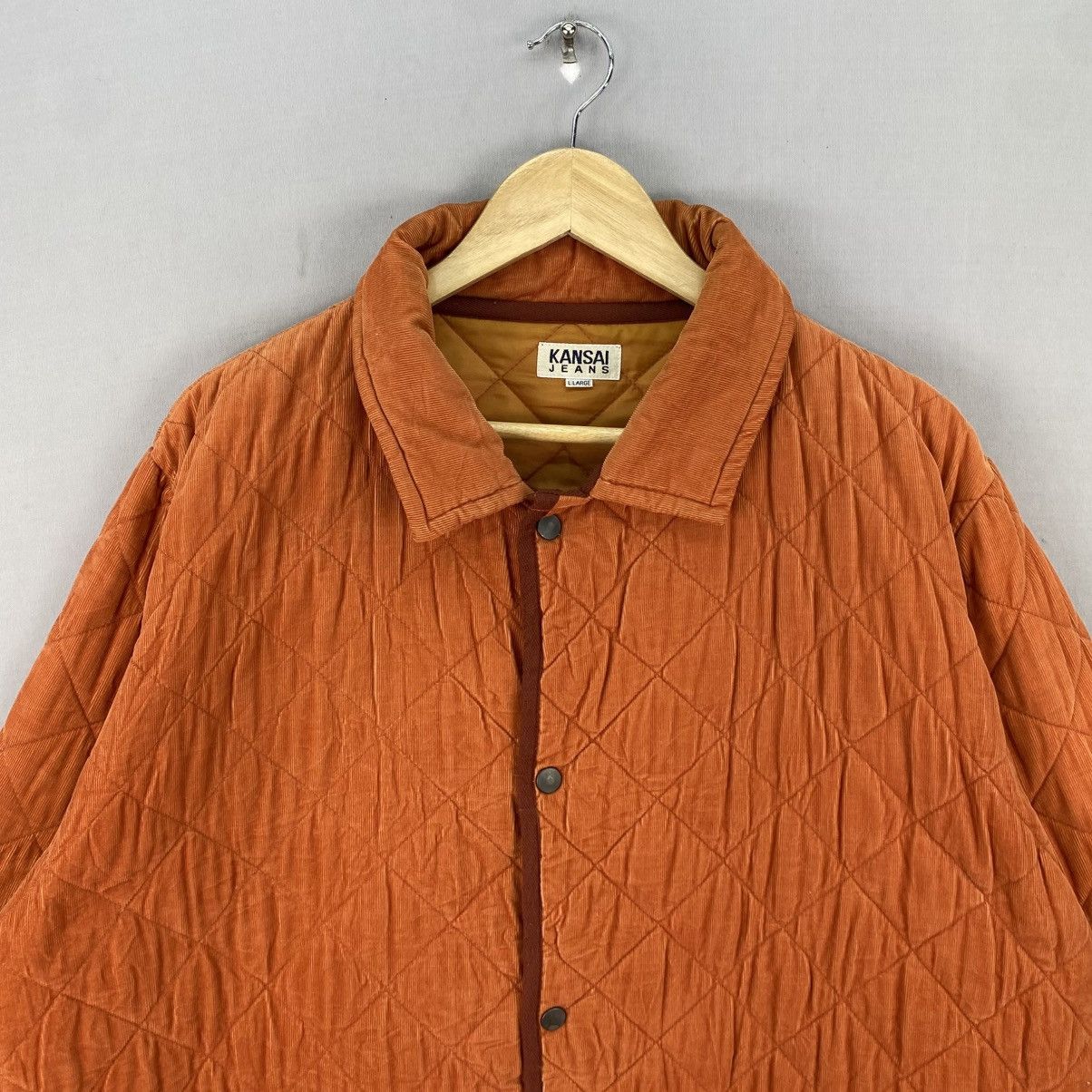 Japanese Brand Vintage Kansai Jeans Quilted Snap Button Jacket Size US XXL / EU 58 / 5 - 7 Thumbnail