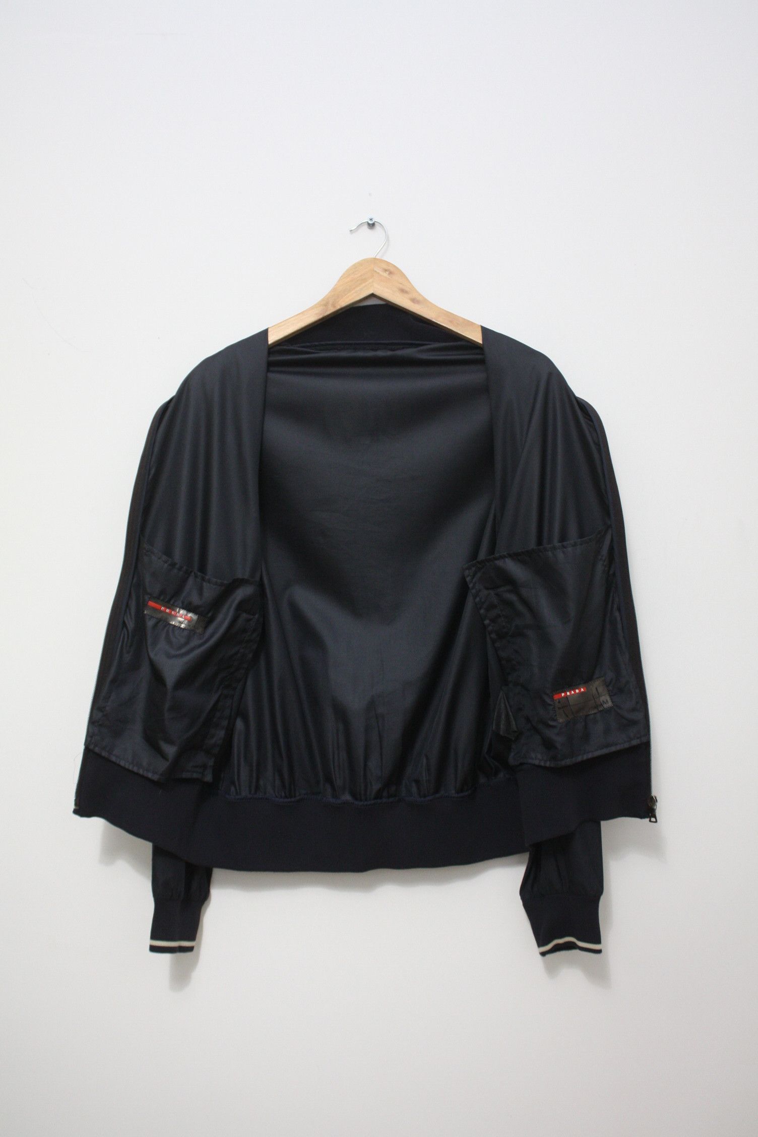 Prada Prada Navy Lightweight Bomber Jacket Men's M Made In Italy Size US M / EU 48-50 / 2 - 4 Thumbnail