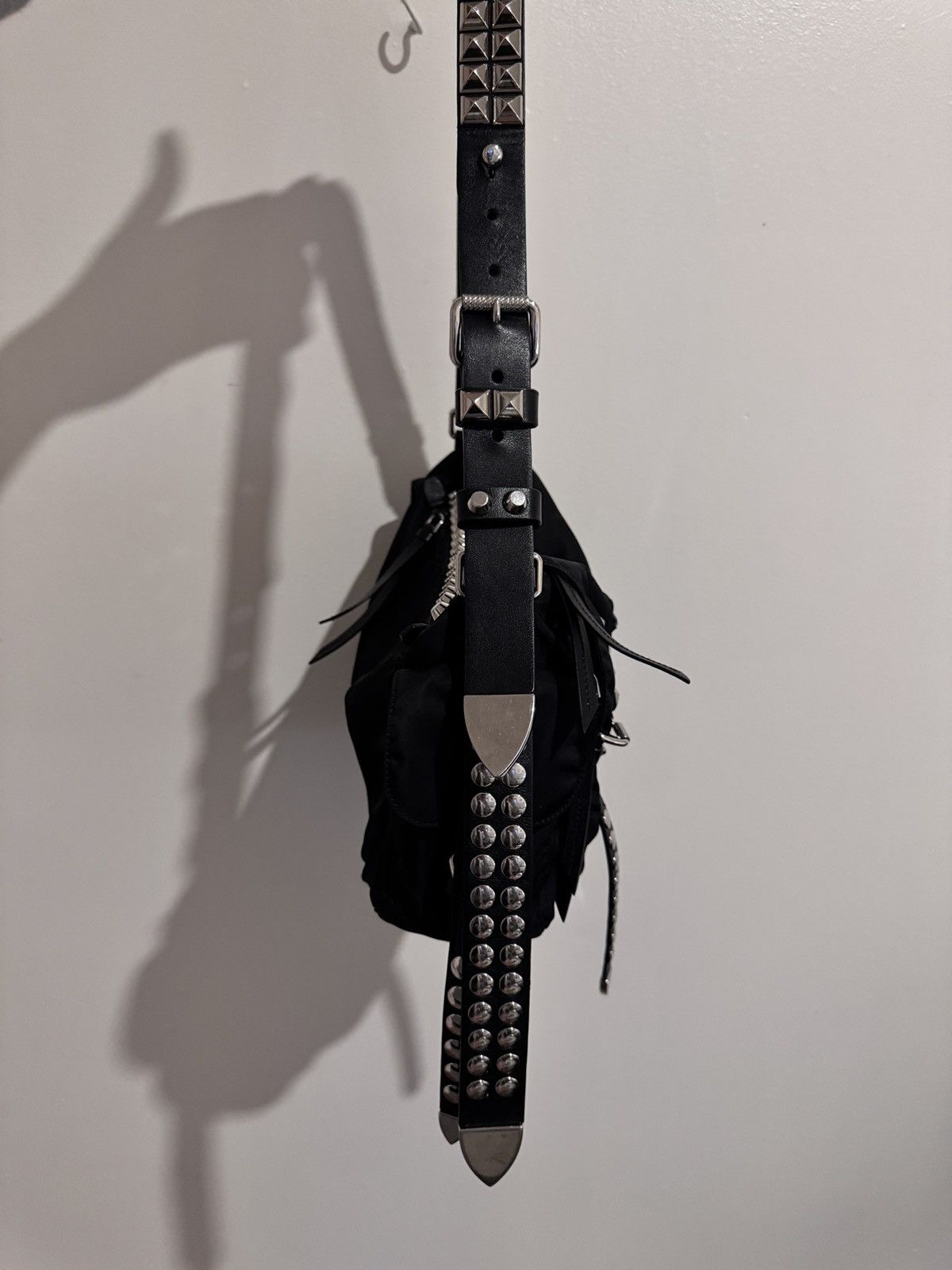 Prada Prada Black Stud Embellished Crossbody Bag Size ONE SIZE - 4 Thumbnail