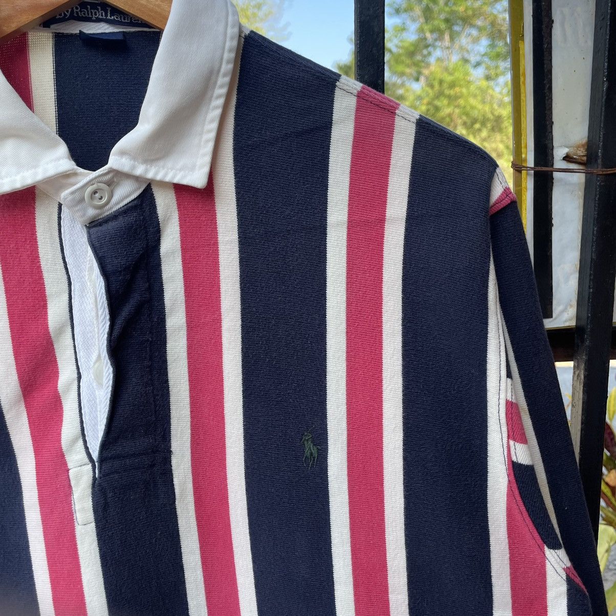 Polo Ralph Lauren 🔥Vintage Polo Ralph Lauren Small Pony Striped Rugby Shirts Size US L / EU 52-54 / 3 - 6 Thumbnail
