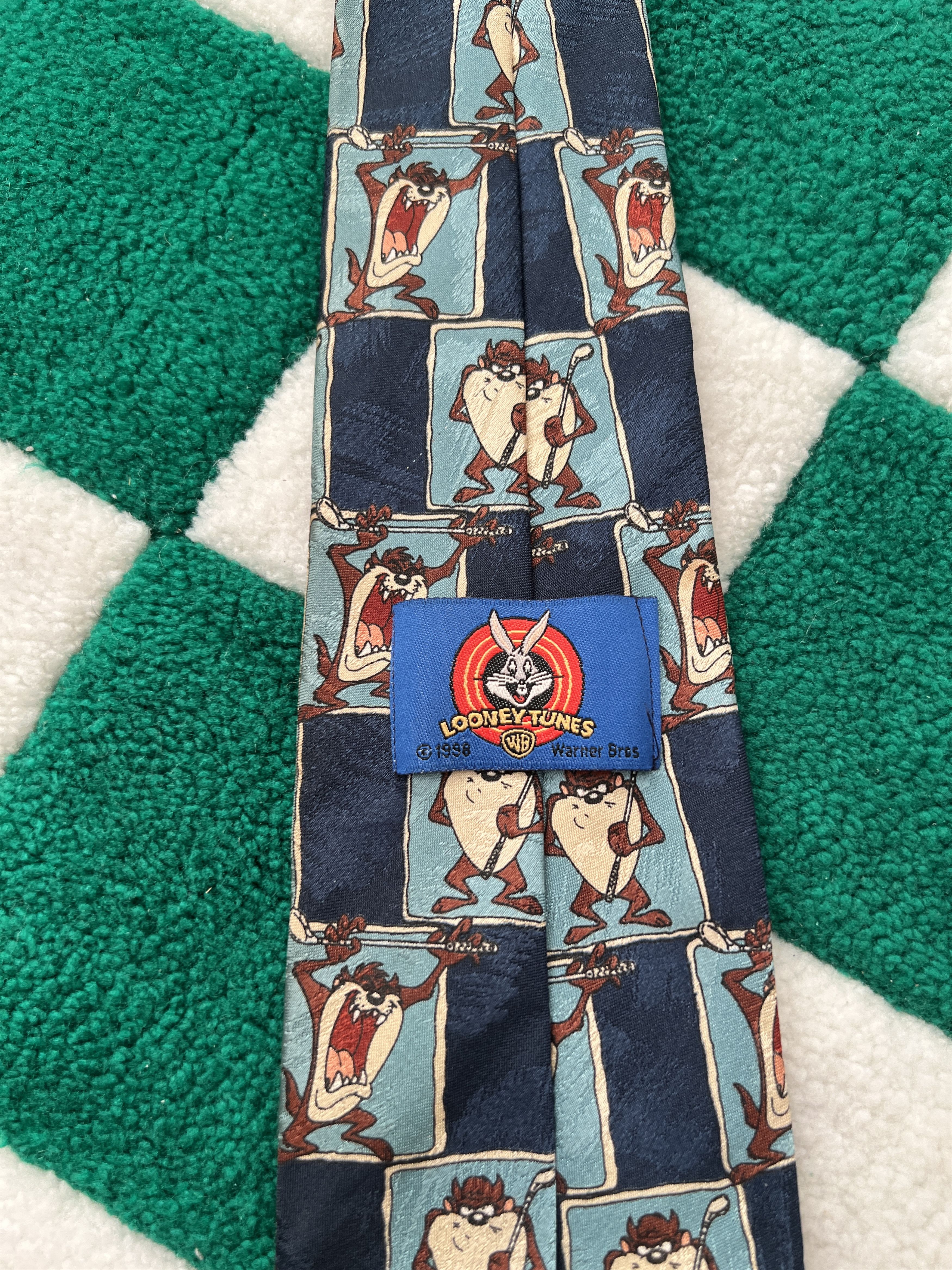 Cartoon Network Vintage 1998 Looney Tunes Taz Cartoon movie tie Size ONE SIZE - 9 Thumbnail