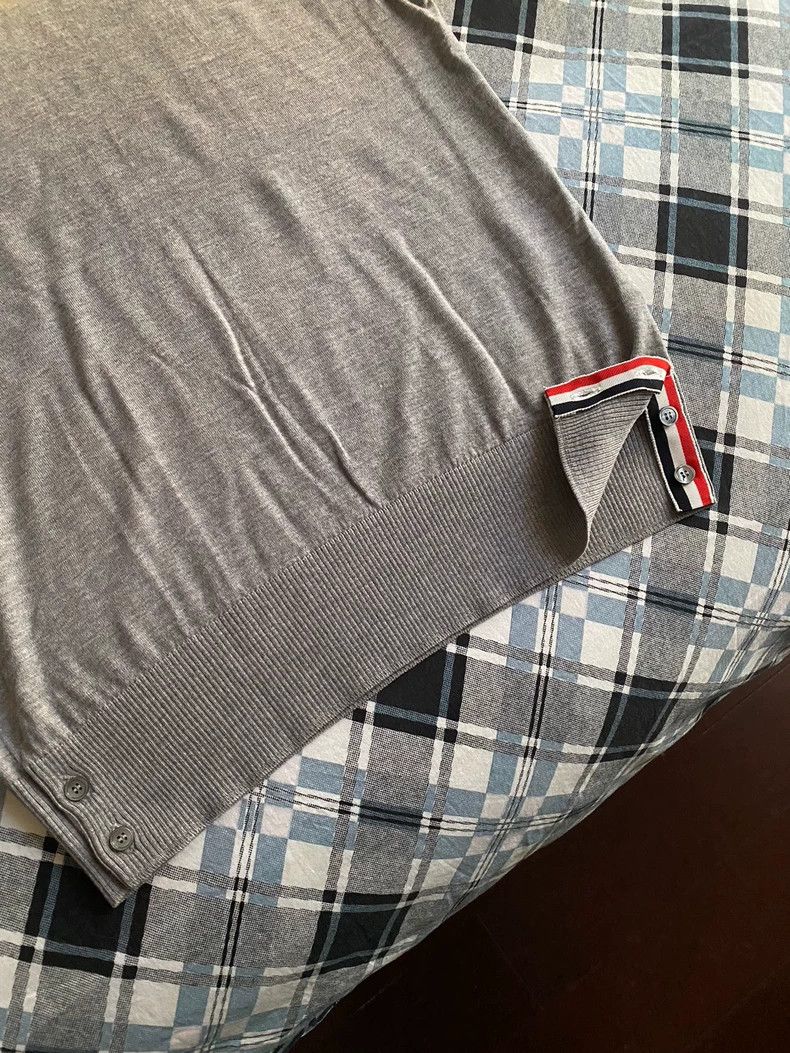 Thom Browne Thom browne TB classic four-bar thin round-neck pullover sw Size US M / EU 48-50 / 2 - 8 Thumbnail