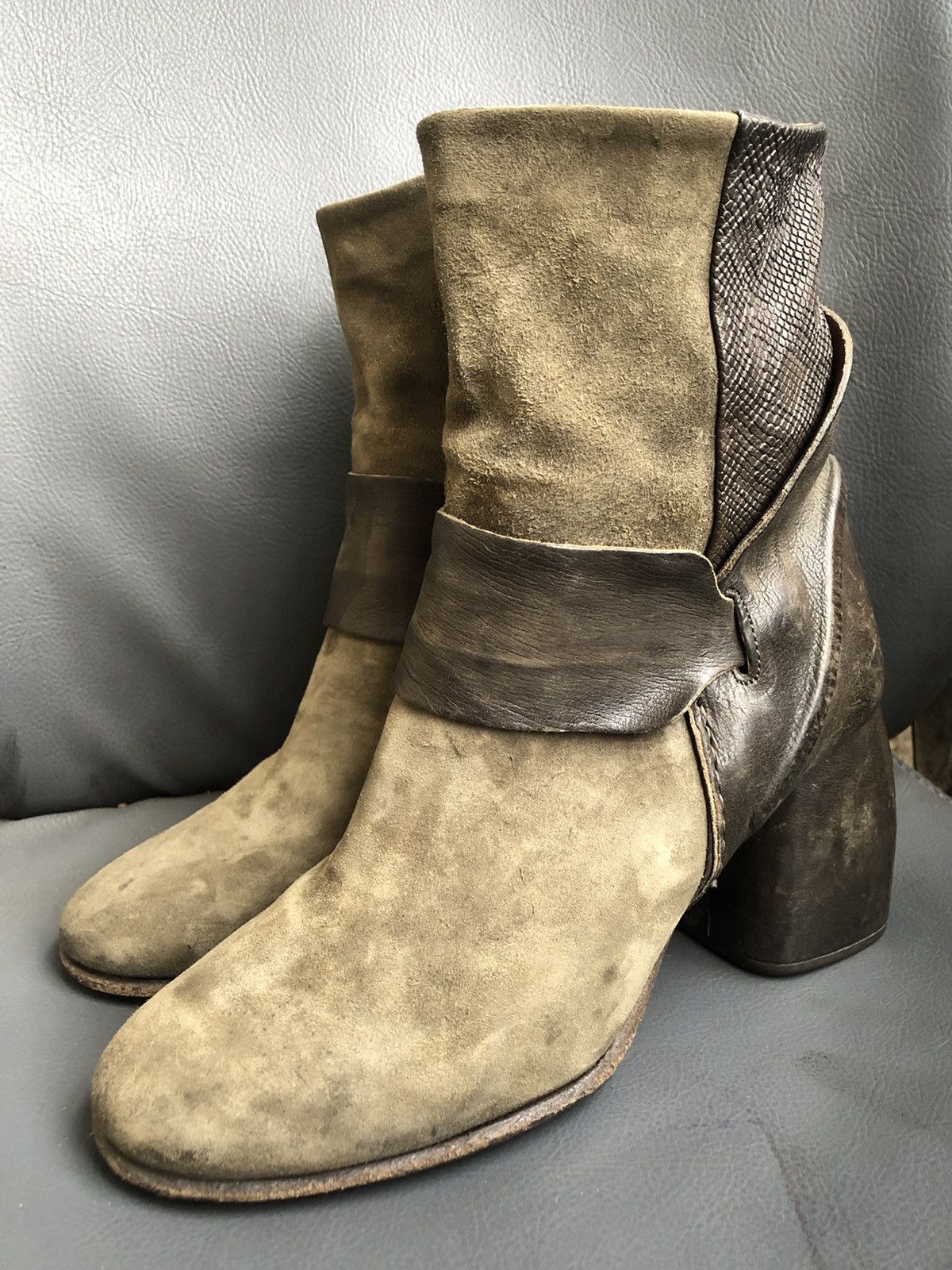 A.S.98 A.S 98 Grean Leather Women’s Boots Size 37 Size US 7 / IT 37 - 5 Thumbnail