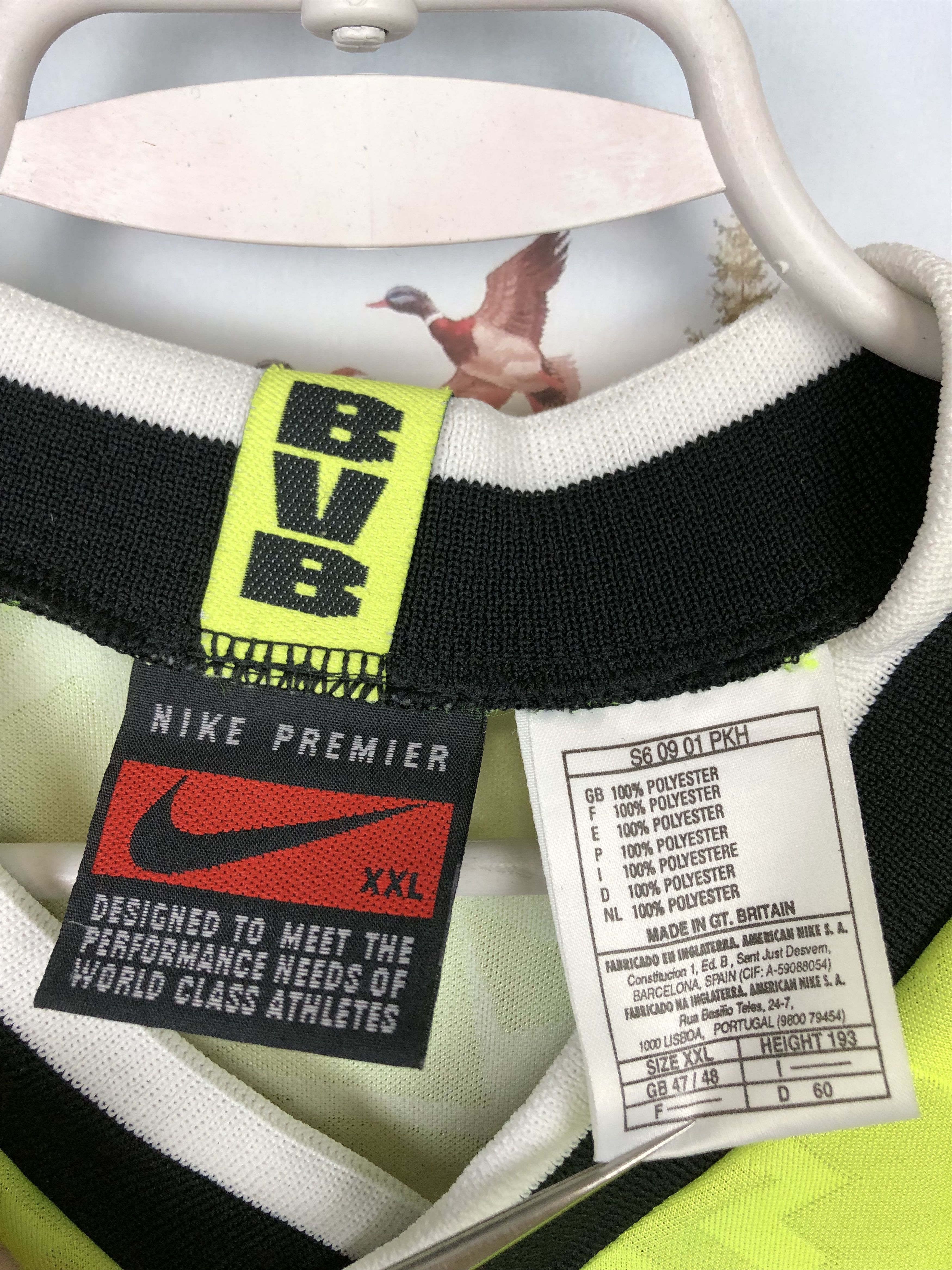 Nike Borussia Dortmund football shirt 1996 Nike Deutscher Tee Size US XXL / EU 58 / 5 - 7 Thumbnail