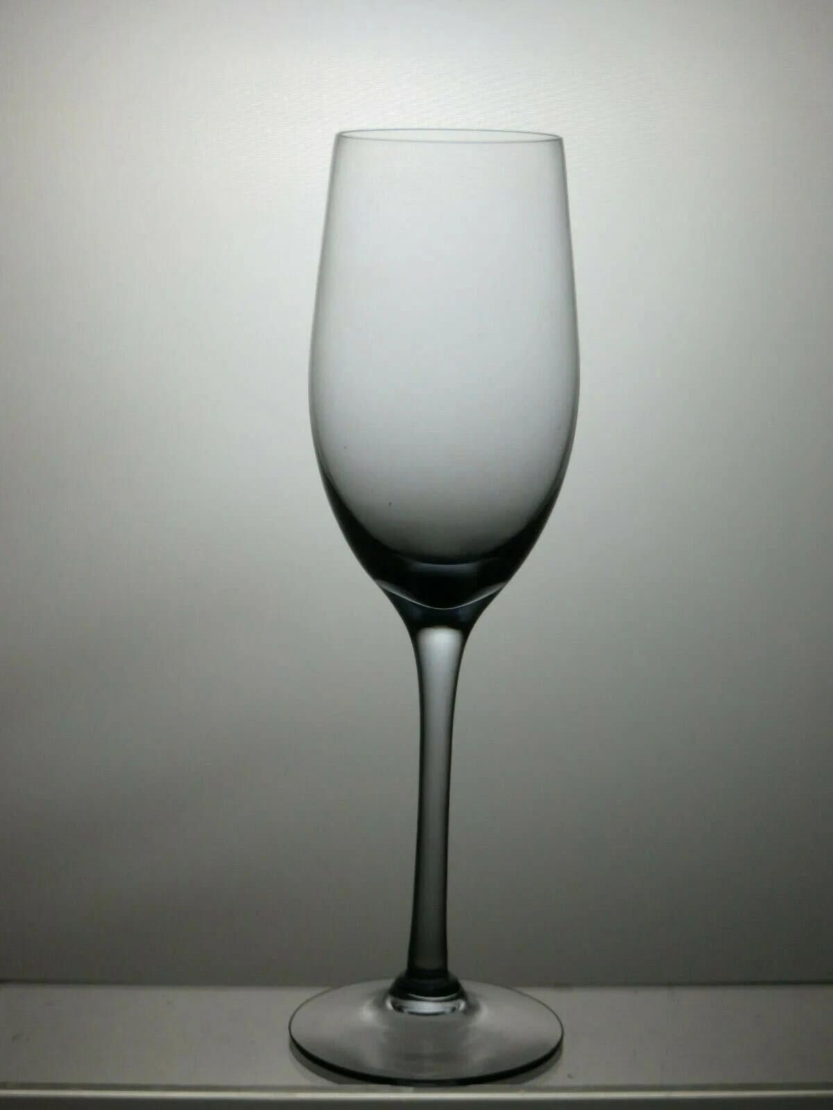 The Unbranded Brand Light Blue/Gray Crystal Set of 6 Champagne Flutes 8" - 22A Size ONE SIZE - 2 Thumbnail