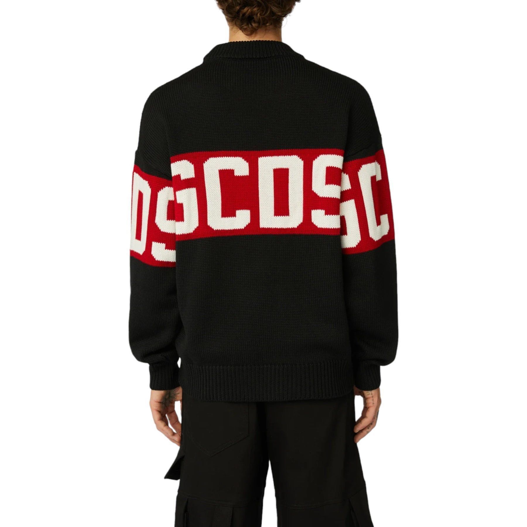 Wool Logo Band Sweater Black Red Medium -, Men's — image 2 of 3